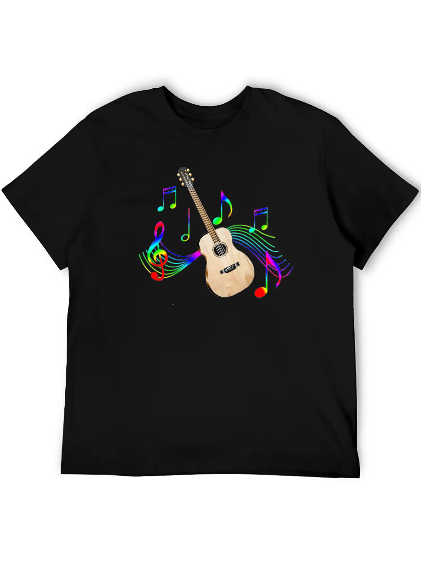 Acoustic Guitar Unisex Casual T-Shirt – Clean Design For Daily Comfort