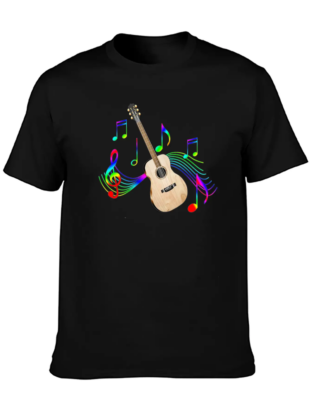 Acoustic Guitar Unisex Casual T-Shirt – Clean Design For Daily Comfort