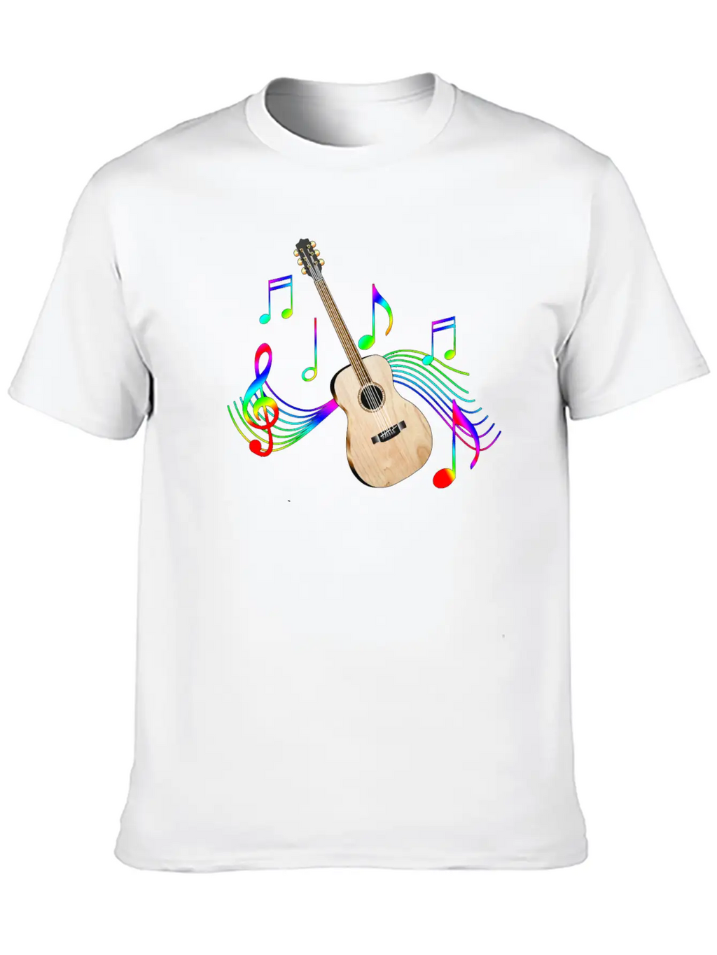 Acoustic Guitar Unisex Casual T-Shirt – Clean Design For Daily Comfort