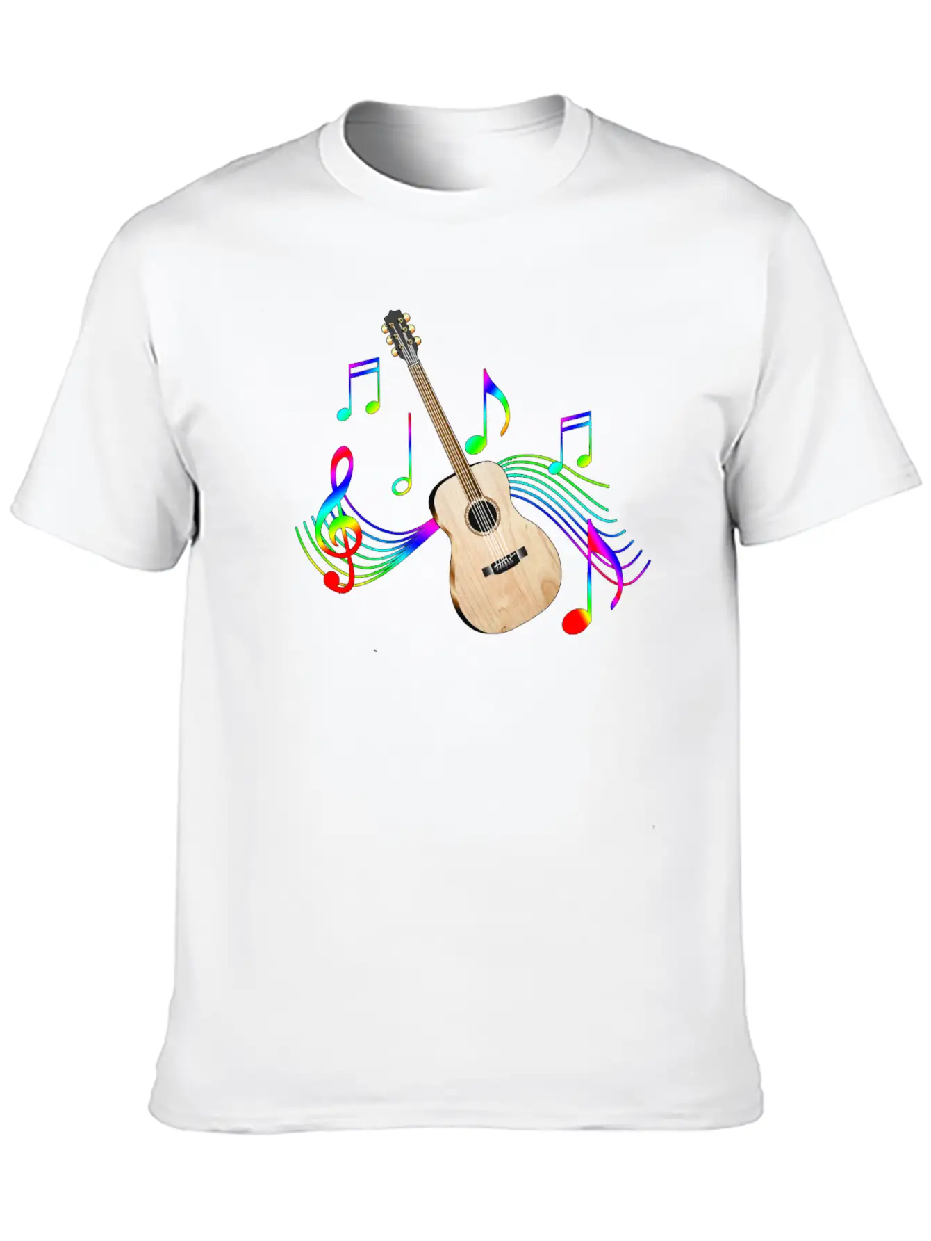 Acoustic Guitar Unisex Casual T-Shirt – Clean Design For Daily Comfort