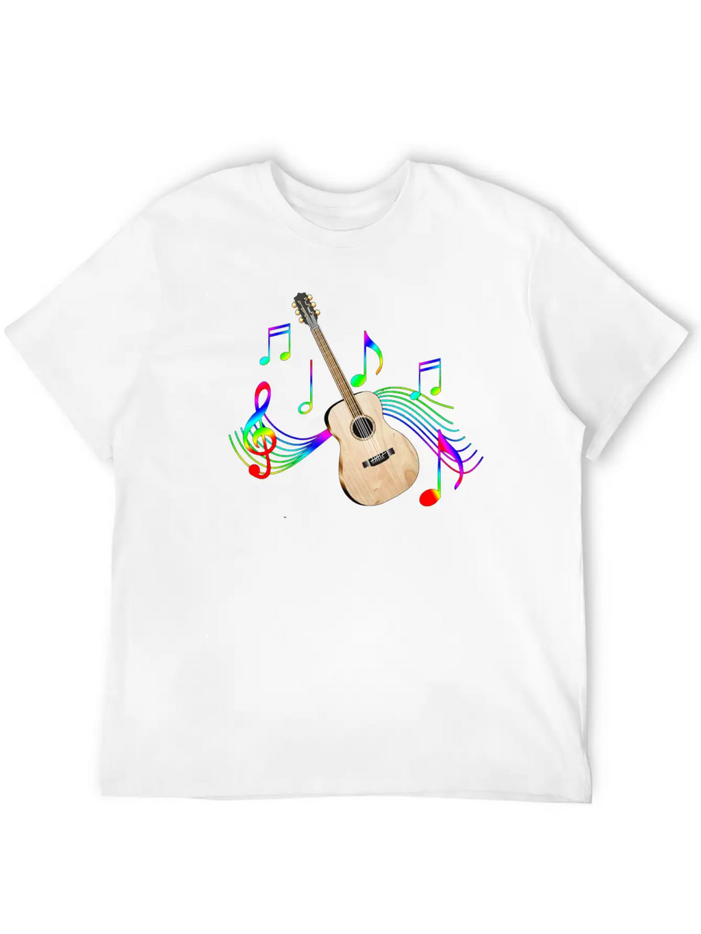 Acoustic Guitar Unisex Casual T-Shirt – Clean Design For Daily Comfort