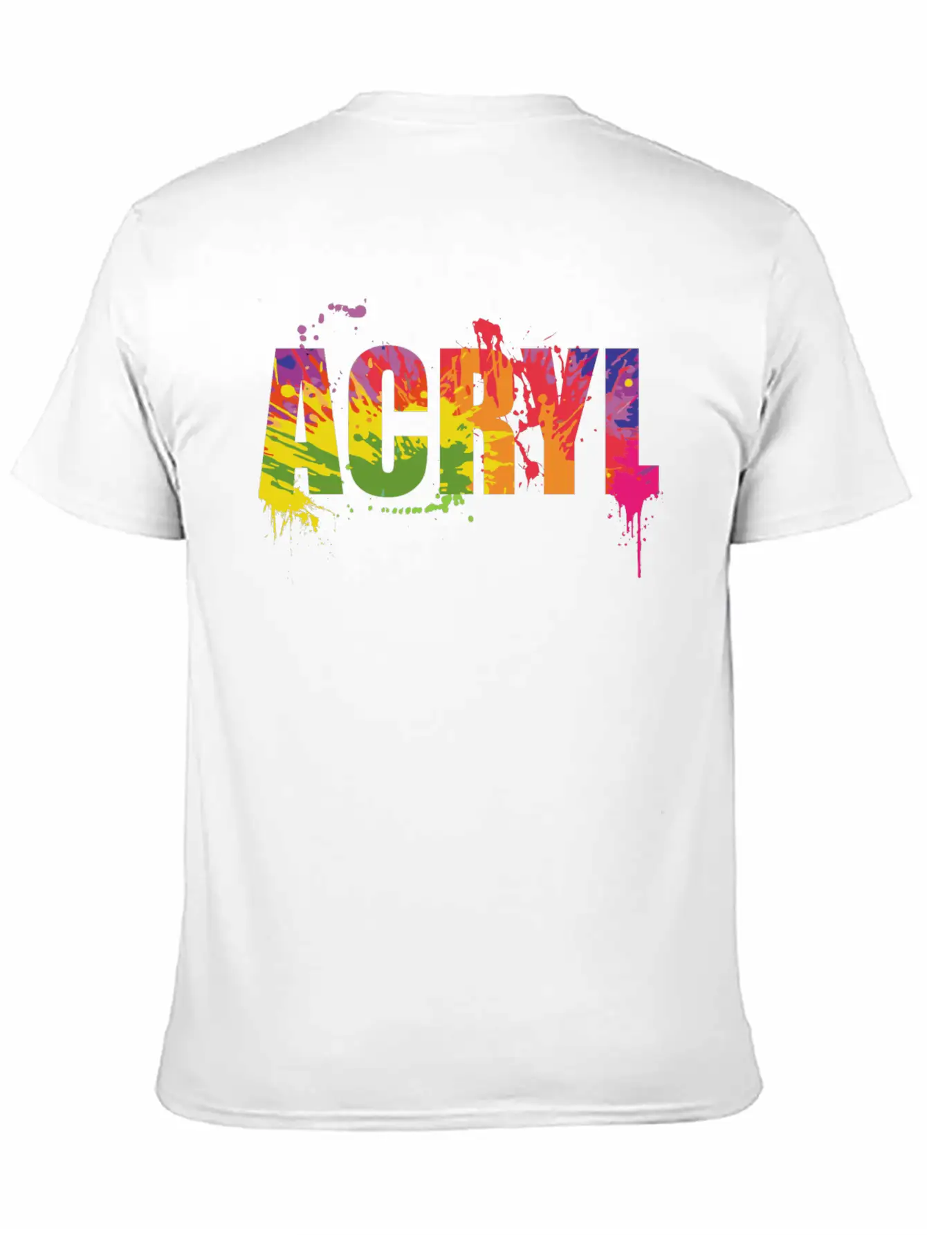 Acryl Paint Art Colorful Gift Unisex Casual T-Shirt – Clean Design For Daily Comfort