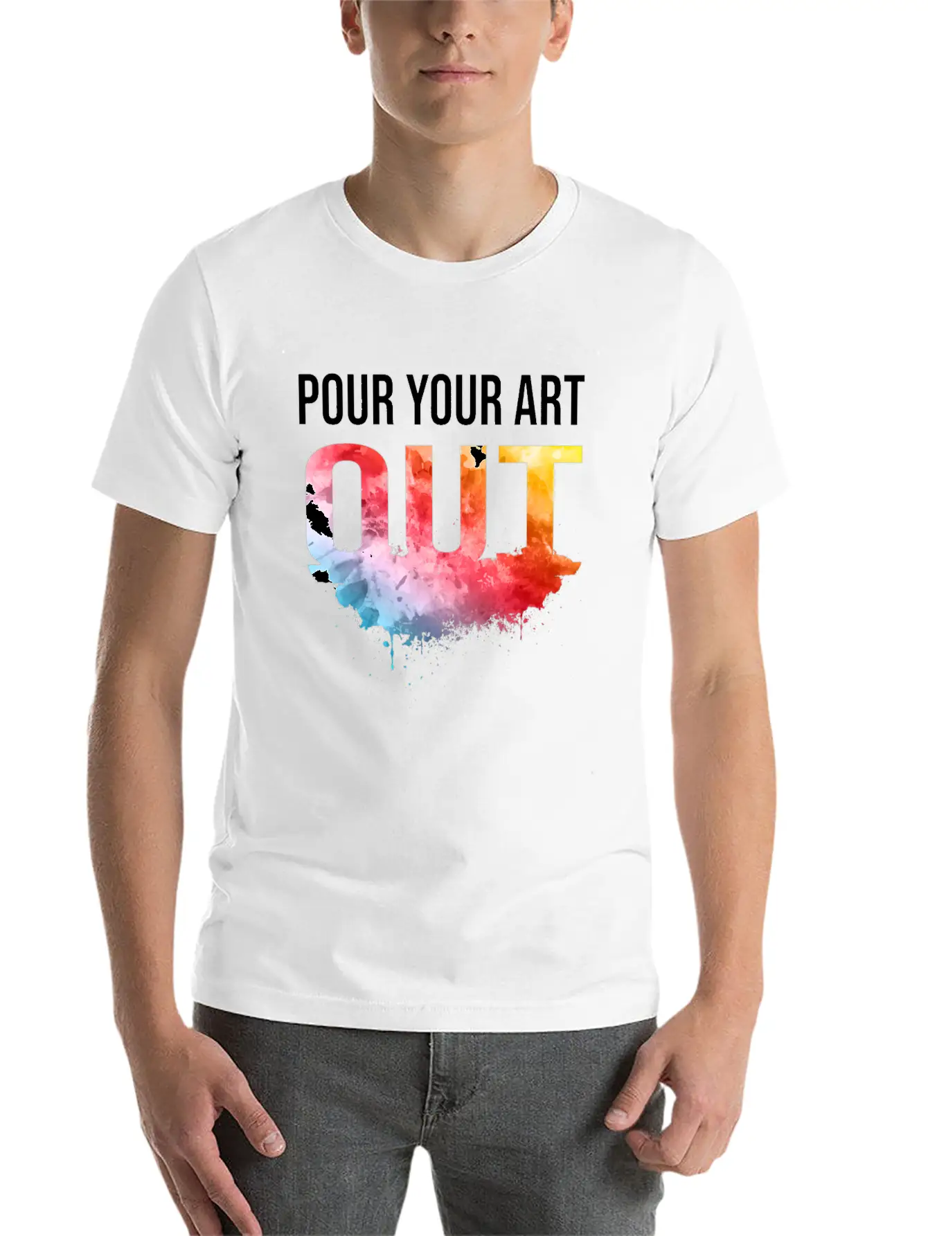 Acrylic Paint Pouring Artist Gift Fluid Art Classic Fit Graphic Tee For Daily Comfort – Unisex Cotton Shirt