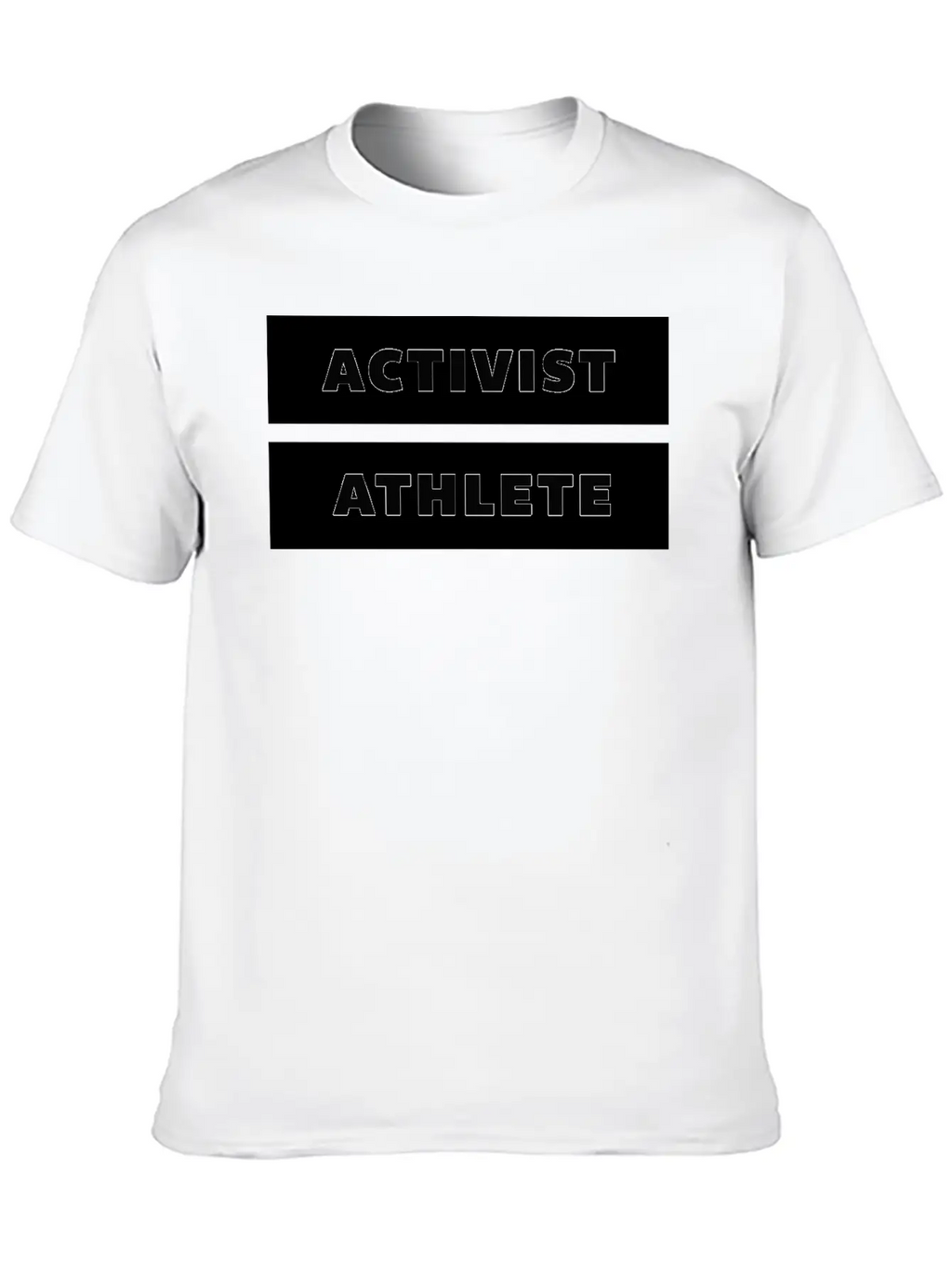 ACTIVIST ATHLETE Weiss Schwarz Breathable Soft Cotton T-Shirt – Timeless Casual Look