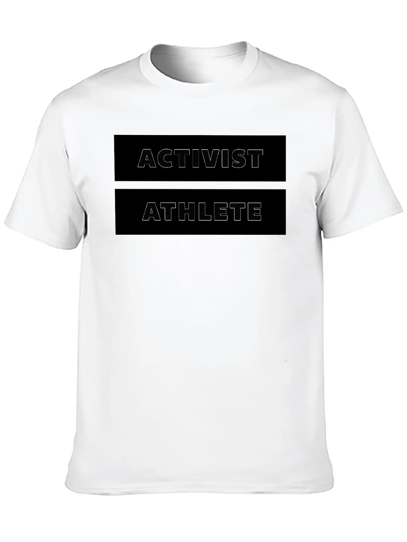 ACTIVIST ATHLETE Weiss Schwarz Breathable Soft Cotton T-Shirt – Timeless Casual Look