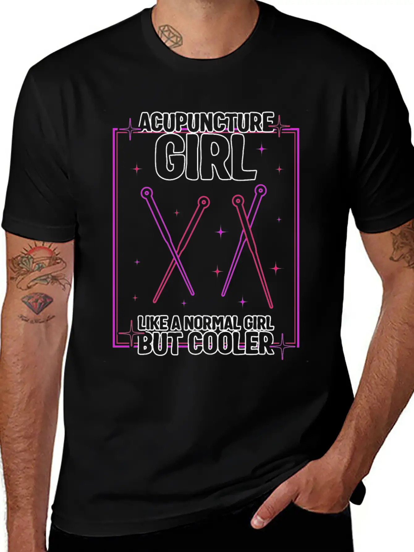 Acupuncture Girl Retro Shirt, Needle Women Essential Cotton Tee For Daily Outfits – Unisex Style