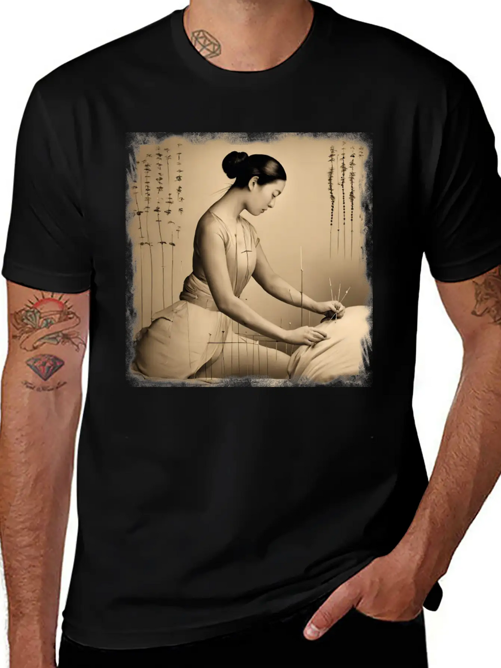 Acupuncture Patient Treatment Unisex Short Sleeve Soft Cotton T-Shirt – Casual Everyday Wear