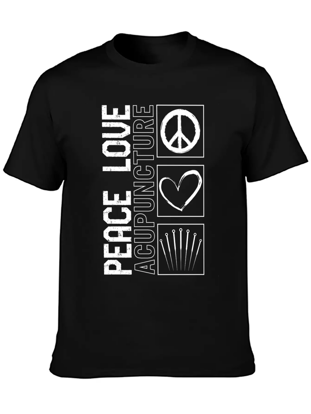 Acupuncture Shirt, Peace Love Acupuncture Tee, Unisex Casual T-Shirt – Clean Design For Daily Comfort