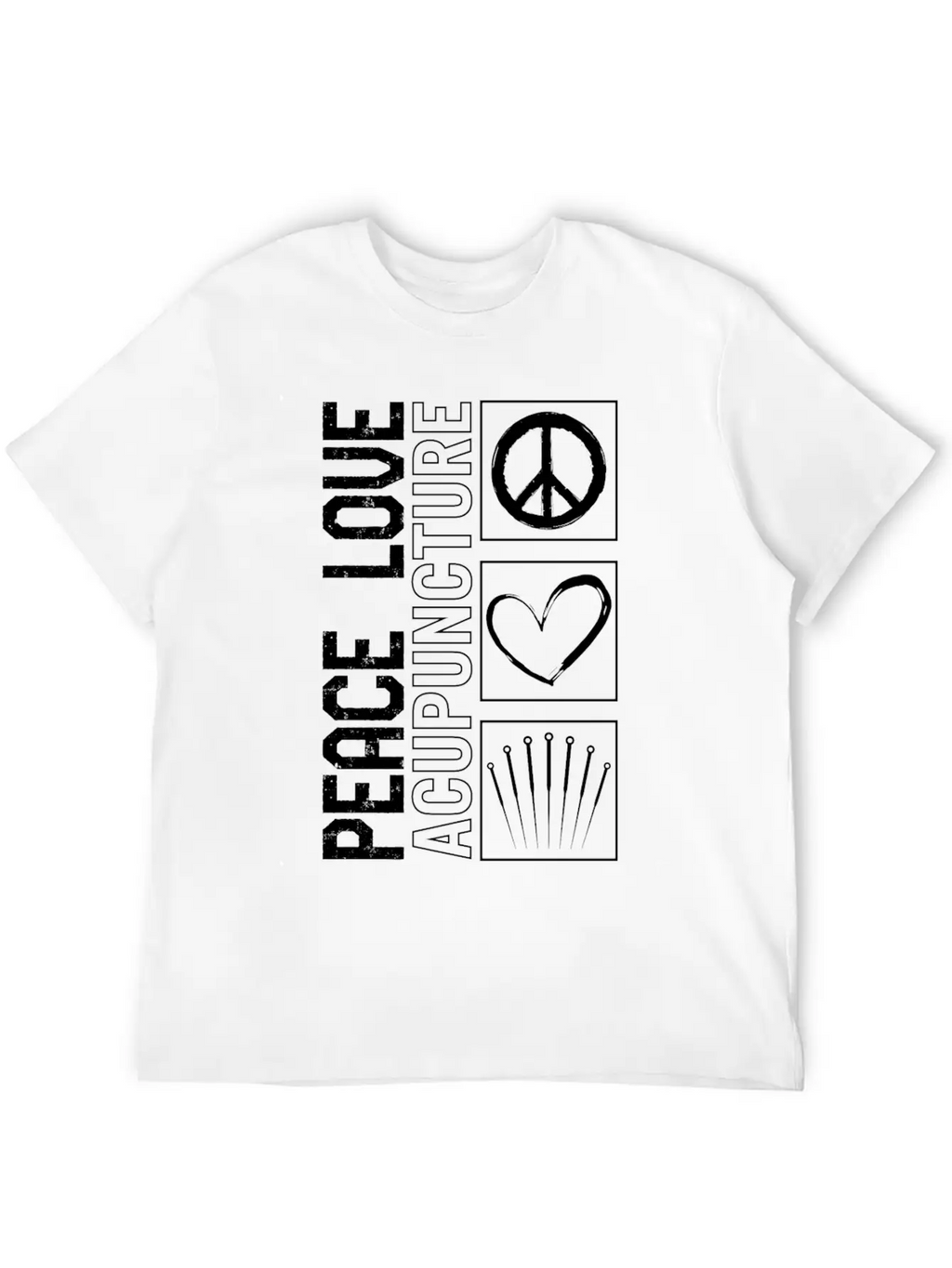 Acupuncture Shirt, Peace Love Acupuncture Tee, Unisex Casual T-Shirt – Clean Design For Daily Comfort