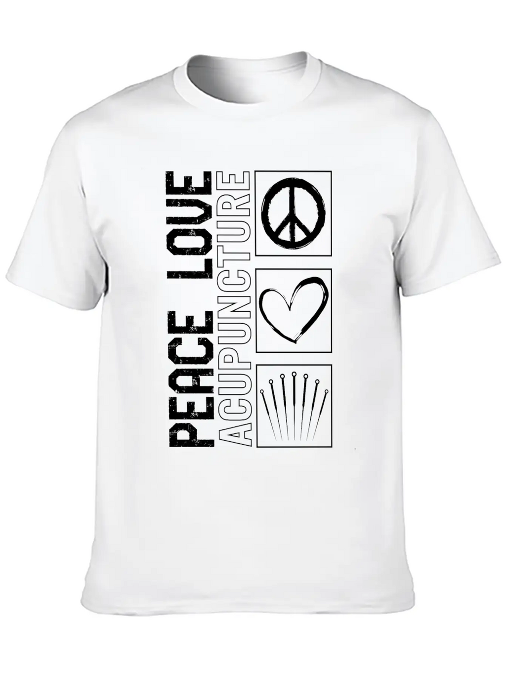 Acupuncture Shirt, Peace Love Acupuncture Tee, Unisex Casual T-Shirt – Clean Design For Daily Comfort