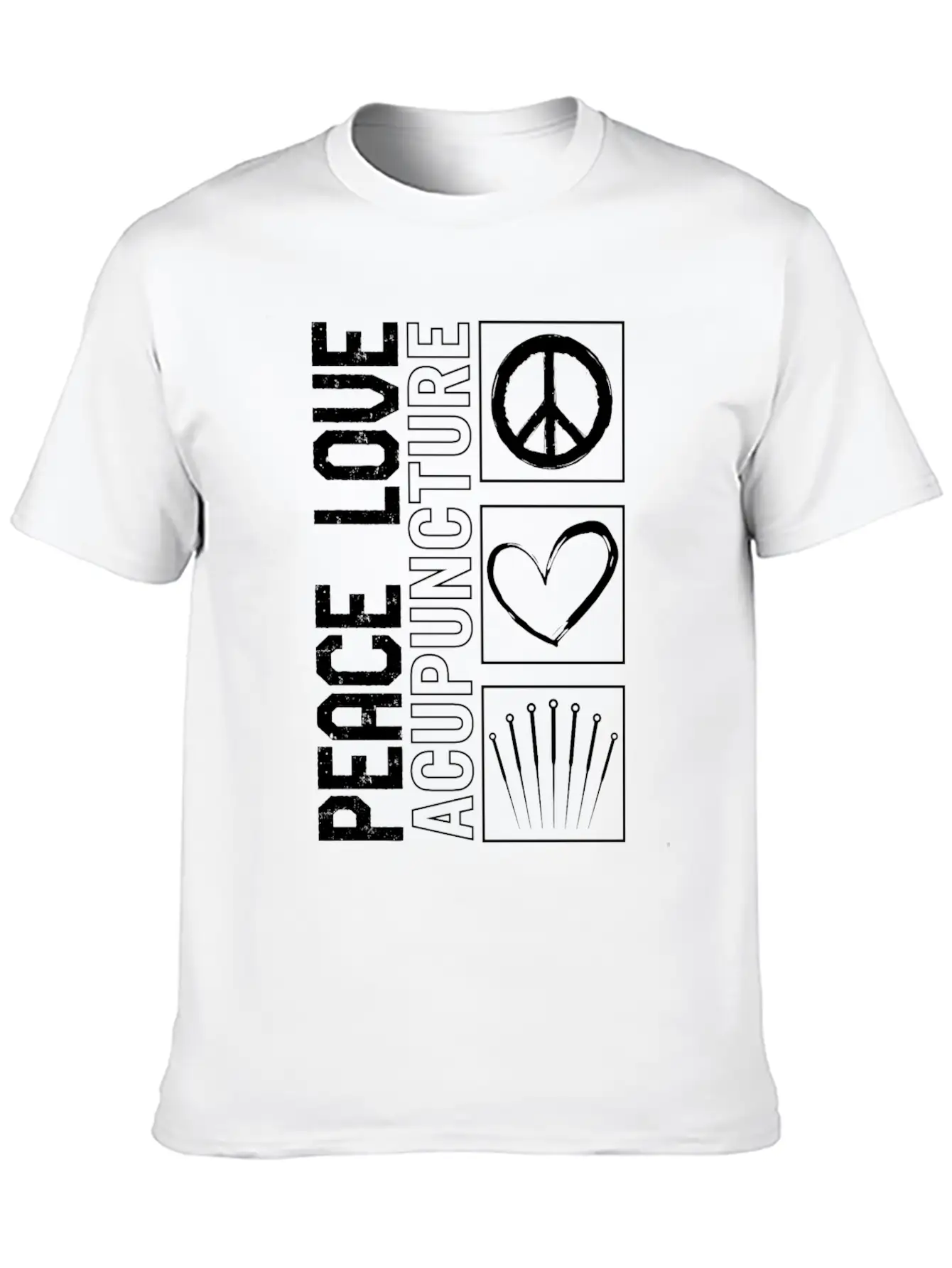 Acupuncture Shirt, Peace Love Acupuncture Tee, Unisex Casual T-Shirt – Clean Design For Daily Comfort