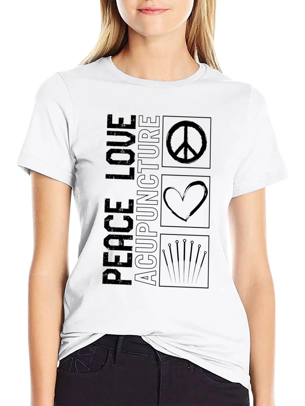 Acupuncture Shirt, Peace Love Acupuncture Tee, Unisex Casual T-Shirt – Clean Design For Daily Comfort
