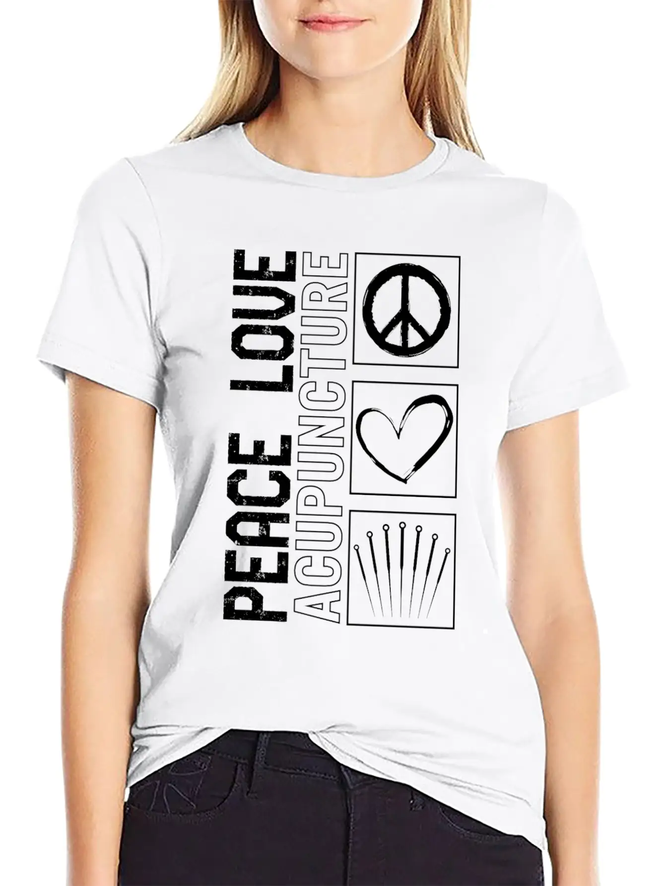 Acupuncture Shirt, Peace Love Acupuncture Tee, Unisex Casual T-Shirt – Clean Design For Daily Comfort