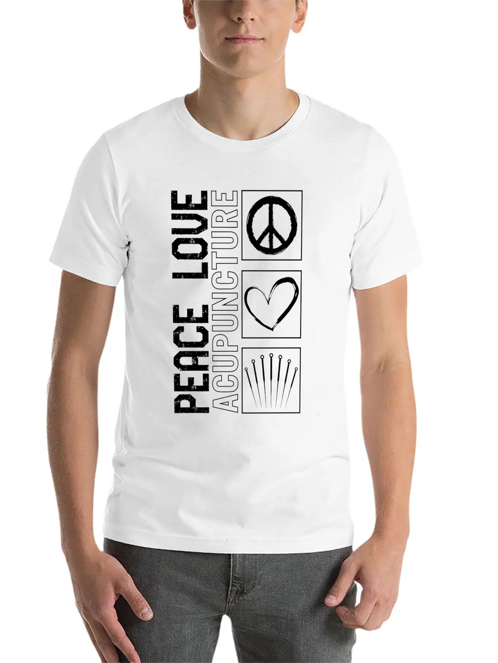 Acupuncture Shirt, Peace Love Acupuncture Tee, Unisex Casual T-Shirt – Clean Design For Daily Comfort