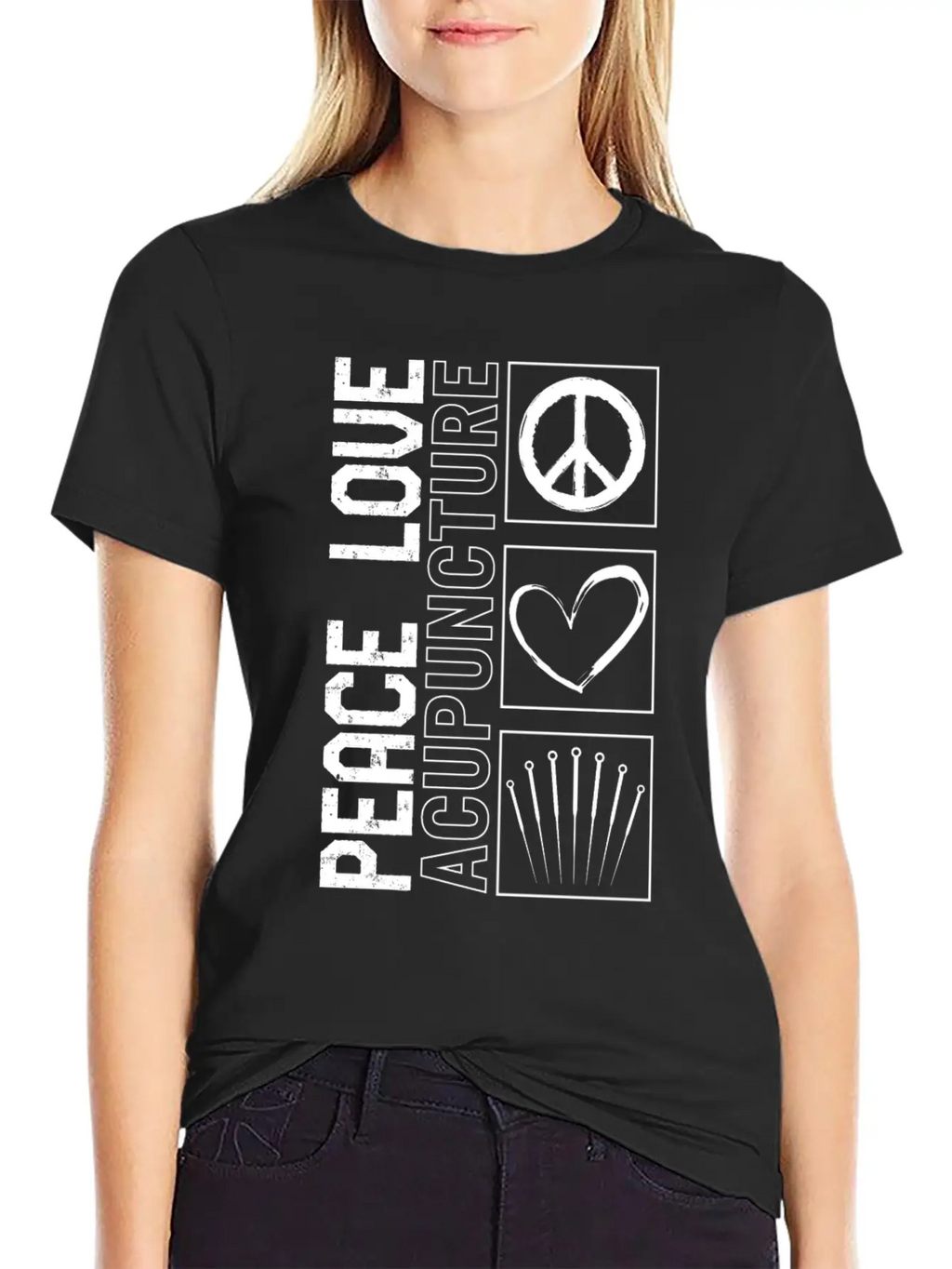 Acupuncture Shirt, Peace Love Acupuncture Tee, Unisex Casual T-Shirt – Clean Design For Daily Comfort