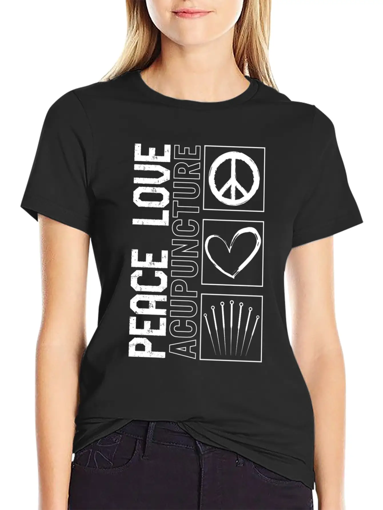 Acupuncture Shirt, Peace Love Acupuncture Tee, Unisex Casual T-Shirt – Clean Design For Daily Comfort