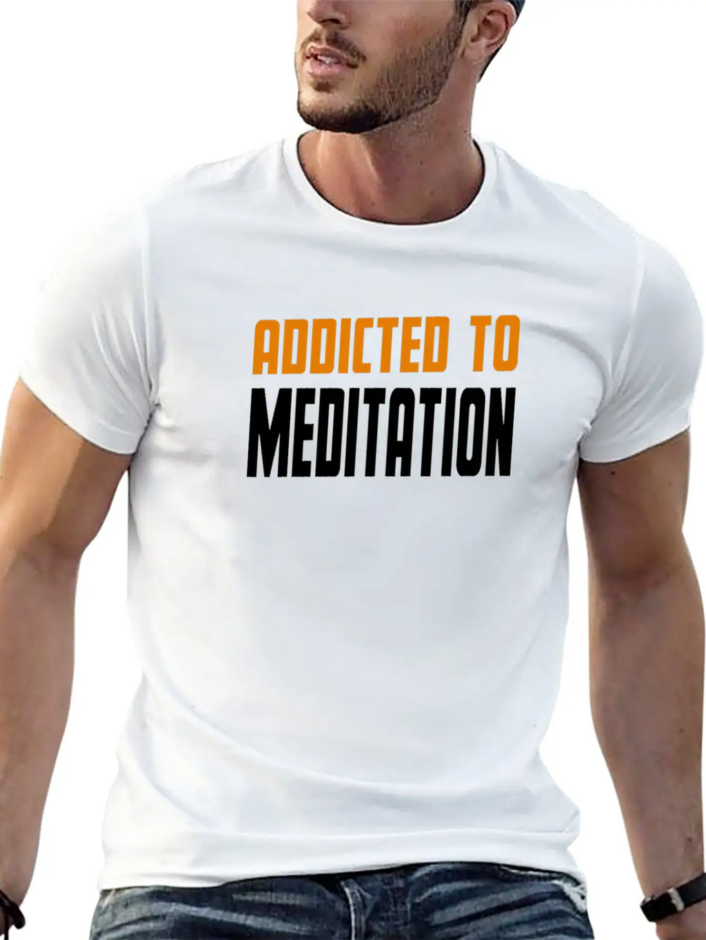 Addicted To Meditation Meditacion Present Unisex Casual T-Shirt – Clean Design For Daily Comfort