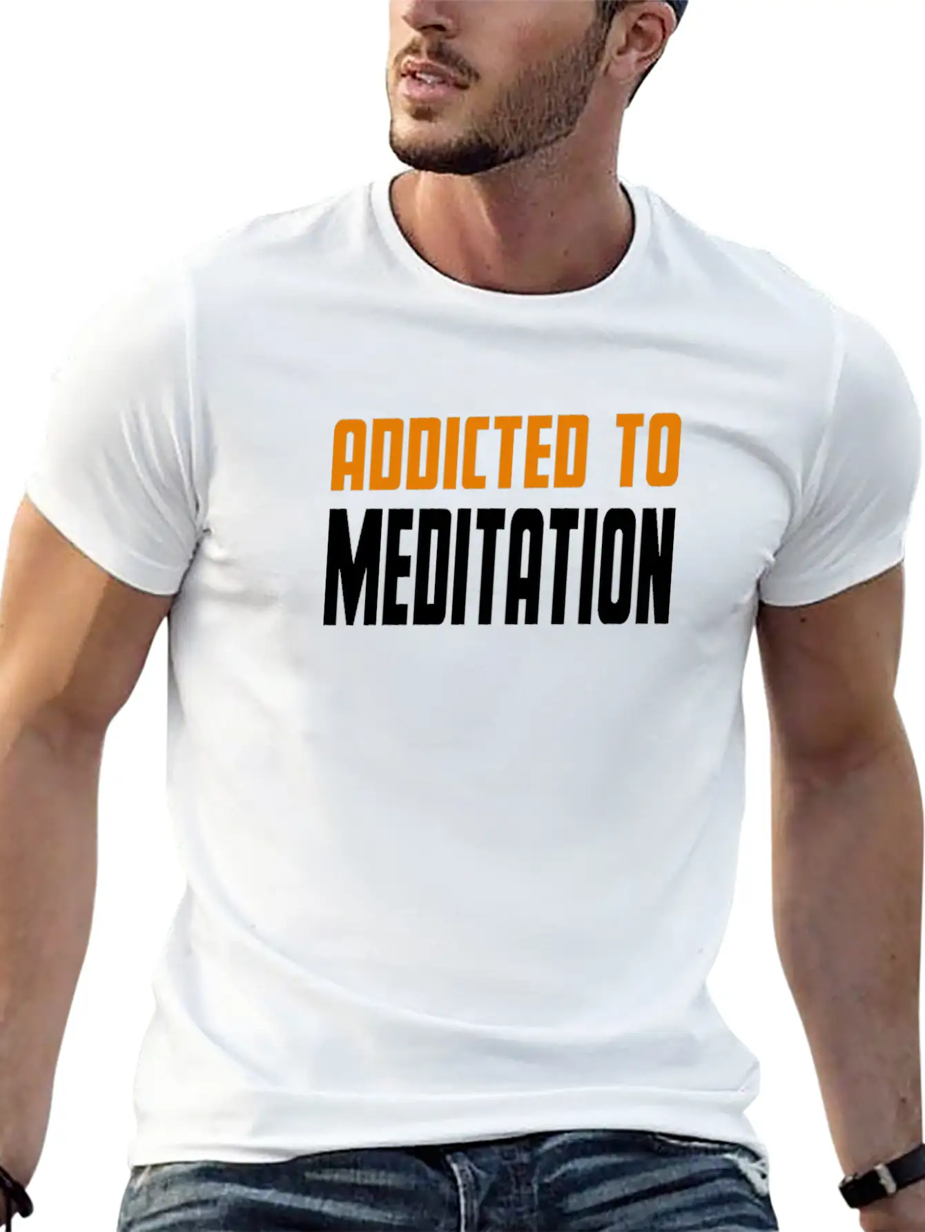 Addicted To Meditation Meditacion Present Unisex Casual T-Shirt – Clean Design For Daily Comfort