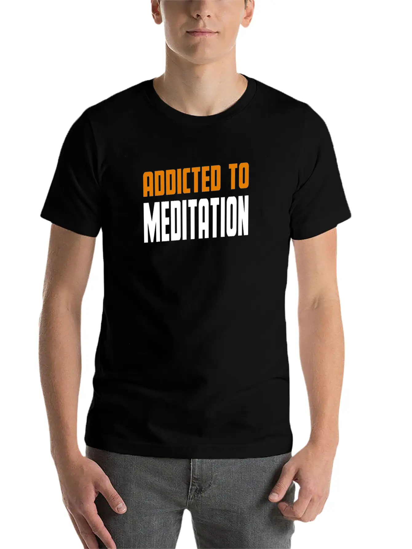 Addicted To Meditation Meditacion Present Unisex Casual T-Shirt – Clean Design For Daily Comfort