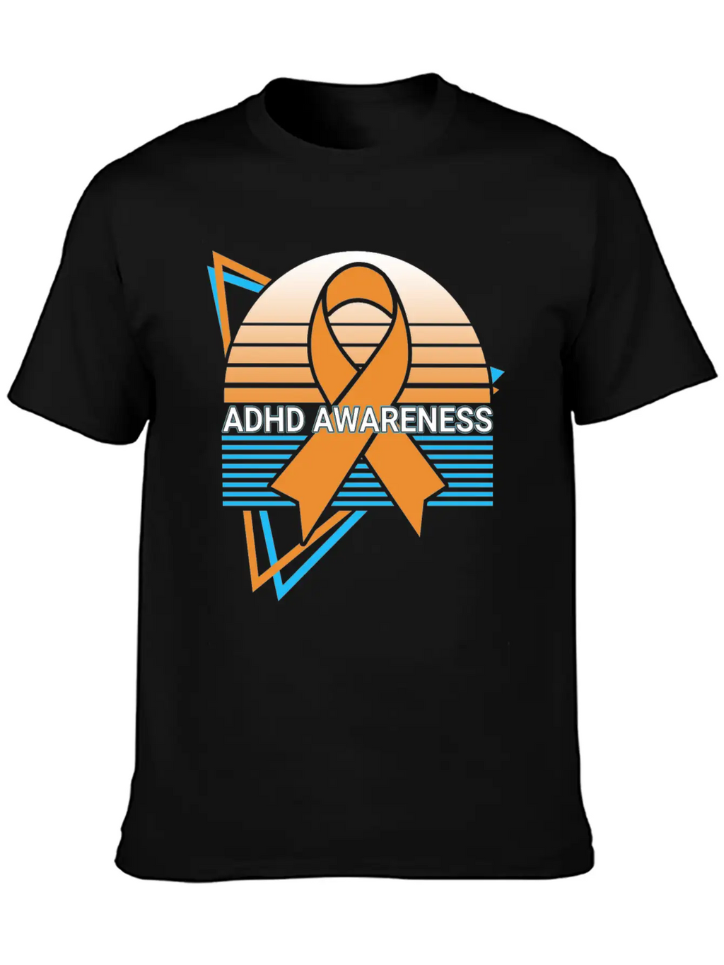 Adhd Awareness Retro Unisex Short Sleeve Soft Cotton T-Shirt – Casual Everyday Wear