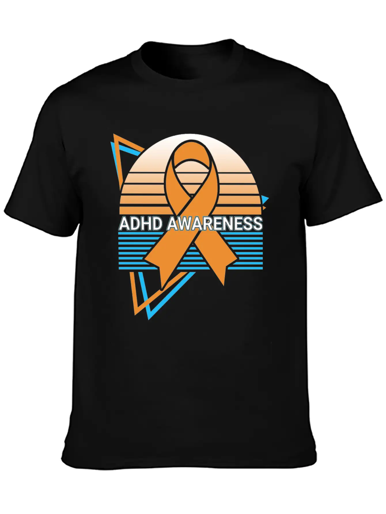 Adhd Awareness Retro Unisex Short Sleeve Soft Cotton T-Shirt – Casual Everyday Wear