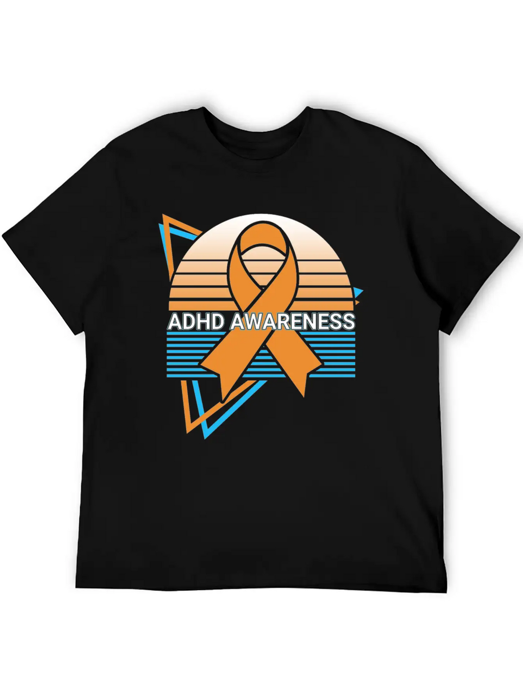 Adhd Awareness Retro Unisex Short Sleeve Soft Cotton T-Shirt – Casual Everyday Wear