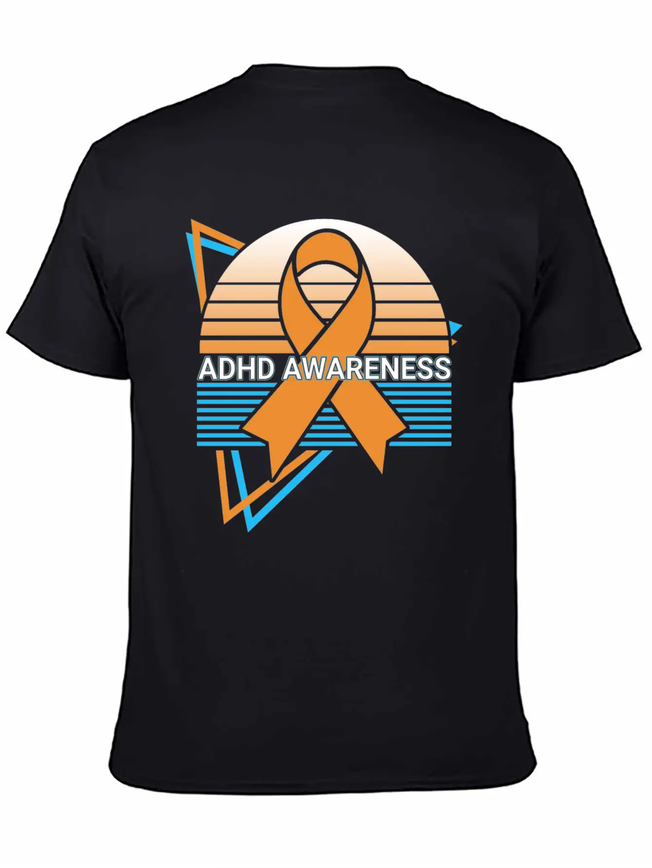 Adhd Awareness Retro Unisex Short Sleeve Soft Cotton T-Shirt – Casual Everyday Wear
