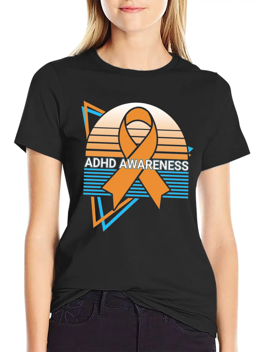 Adhd Awareness Retro Unisex Short Sleeve Soft Cotton T-Shirt – Casual Everyday Wear