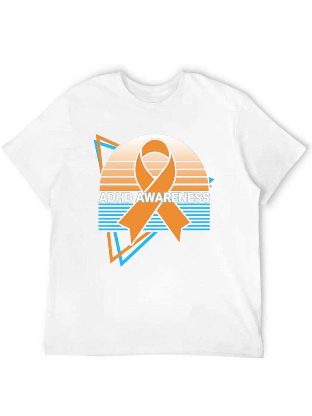 Adhd Awareness Retro Unisex Short Sleeve Soft Cotton T-Shirt – Casual Everyday Wear