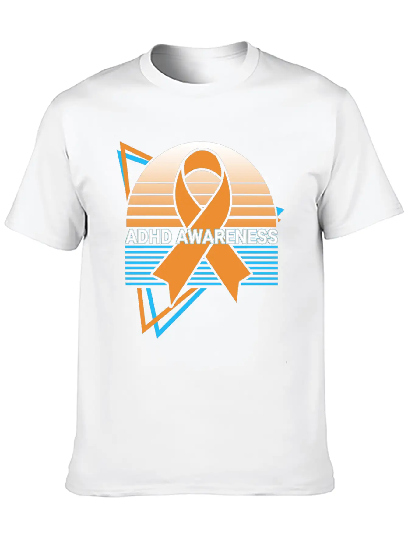 Adhd Awareness Retro Unisex Short Sleeve Soft Cotton T-Shirt – Casual Everyday Wear