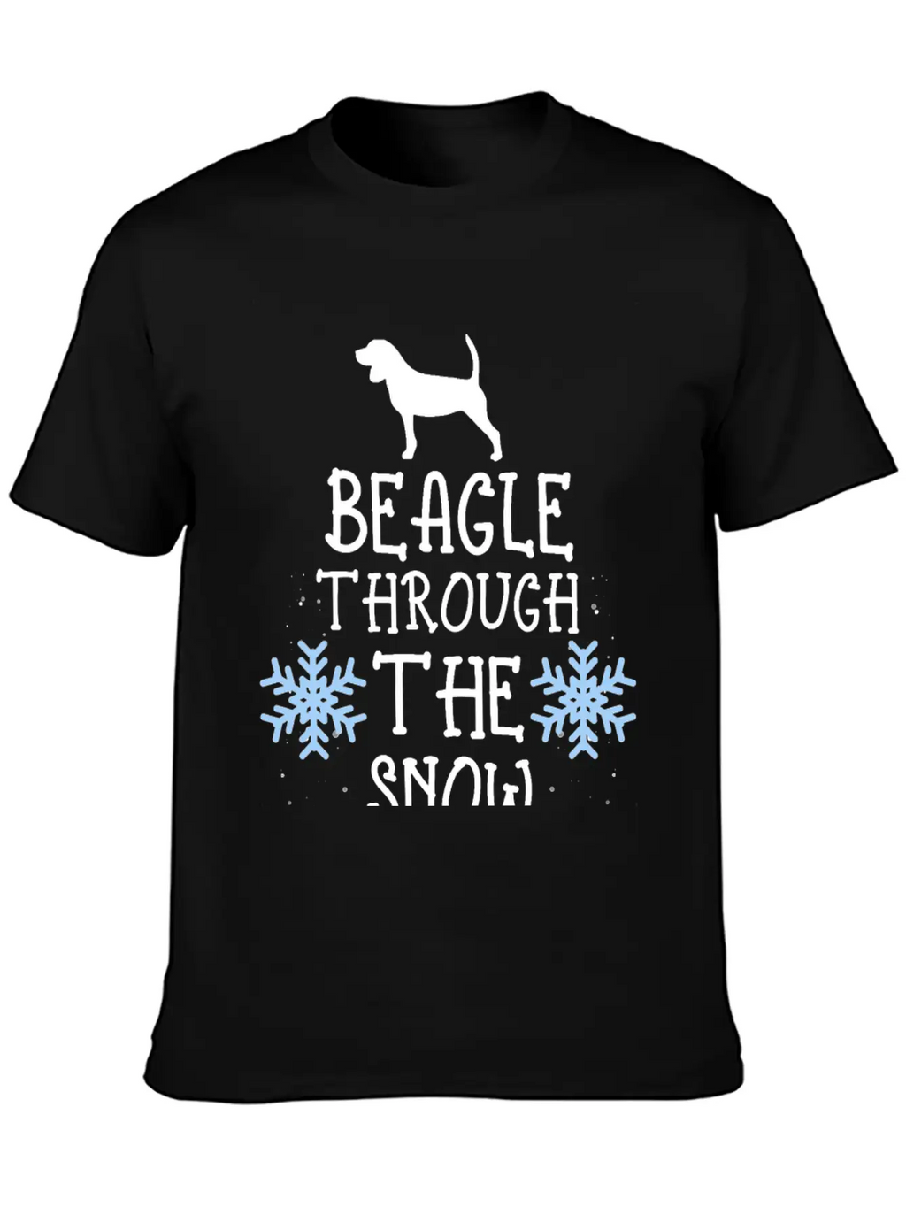 Adorable Beagle Through The Snow Essential Unisex Short Sleeve Soft Cotton T-Shirt – Casual Everyday Wear