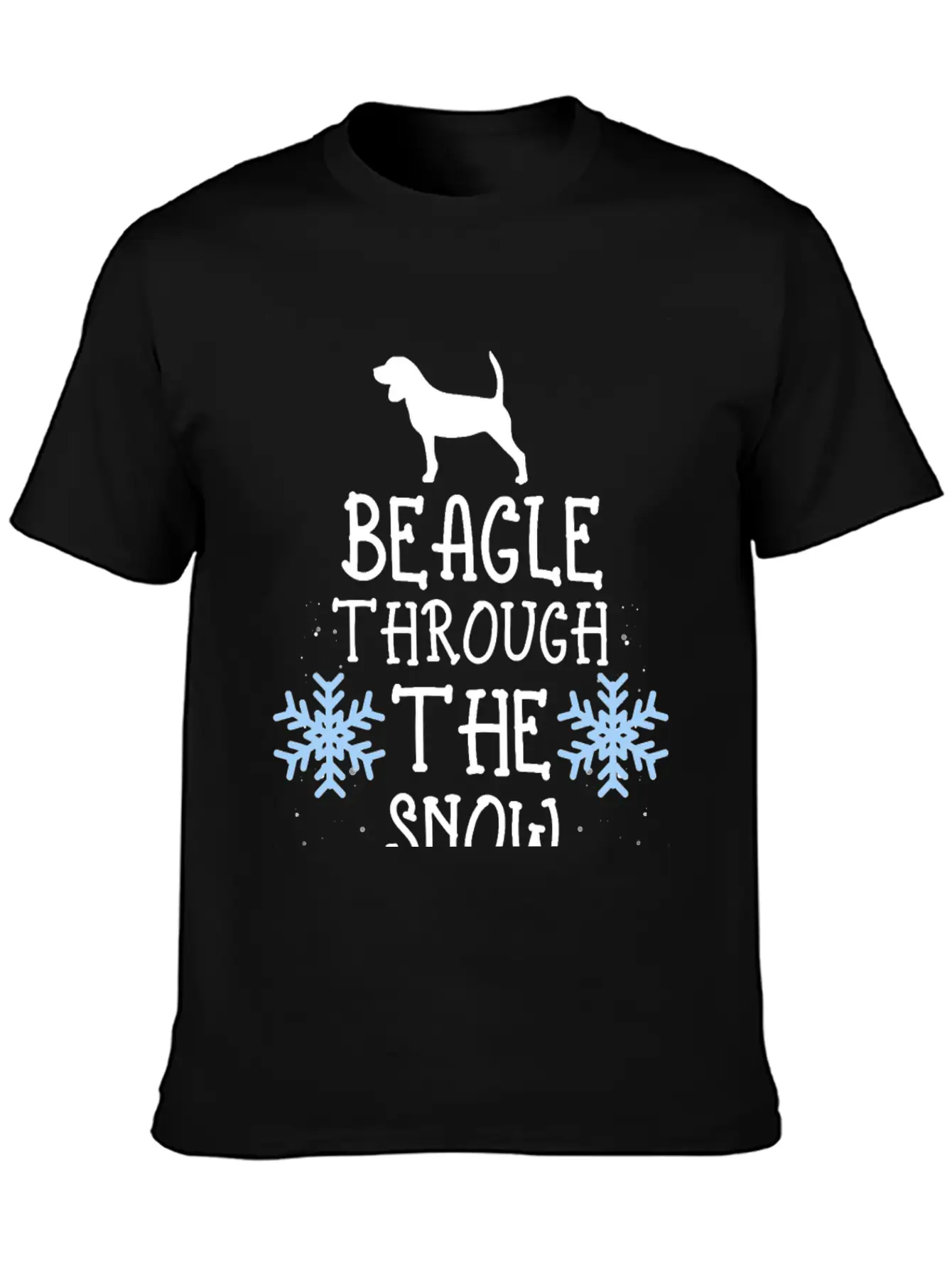 Adorable Beagle Through The Snow Essential Unisex Short Sleeve Soft Cotton T-Shirt – Casual Everyday Wear