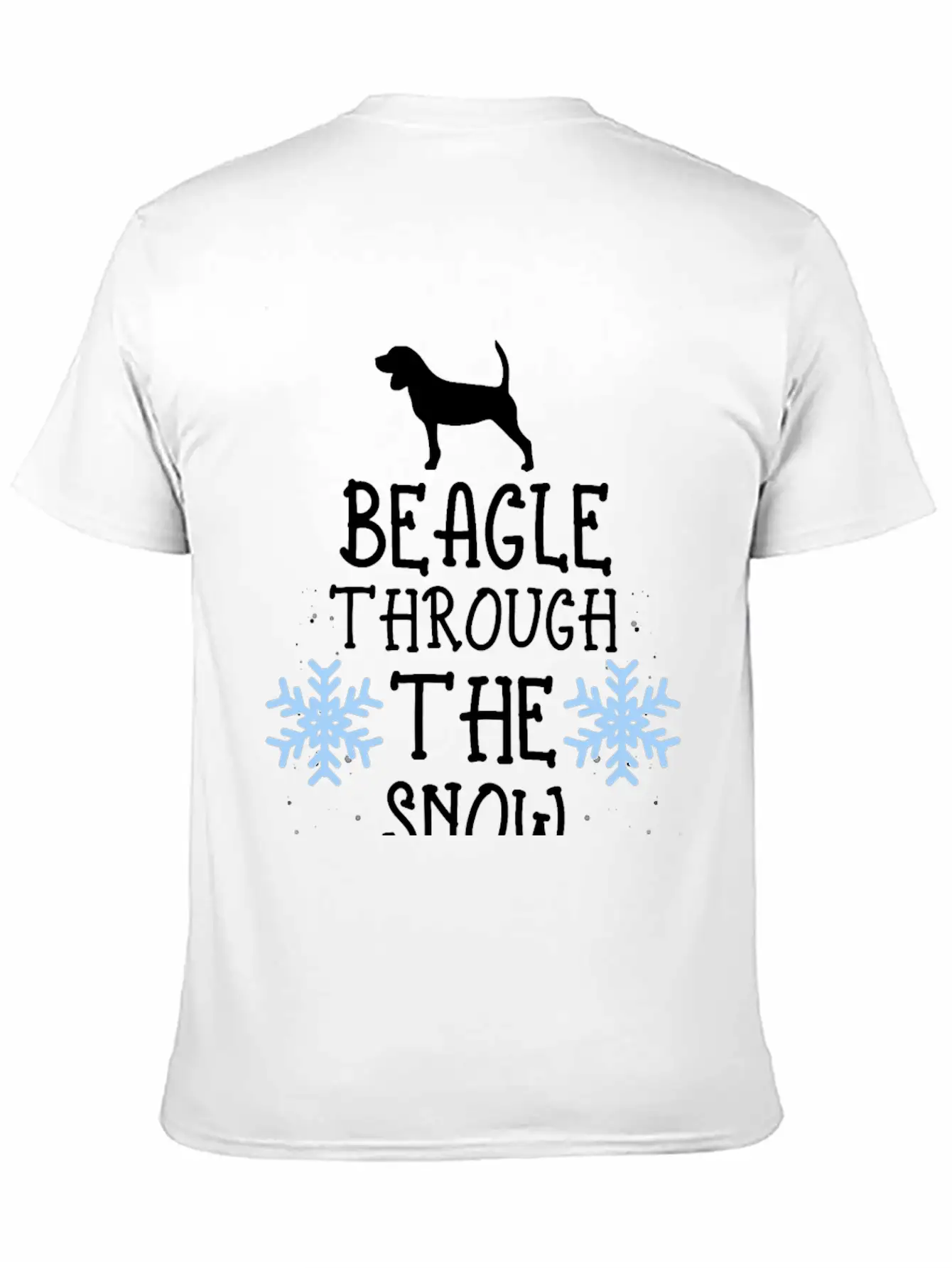 Adorable Beagle Through The Snow Essential Unisex Short Sleeve Soft Cotton T-Shirt – Casual Everyday Wear