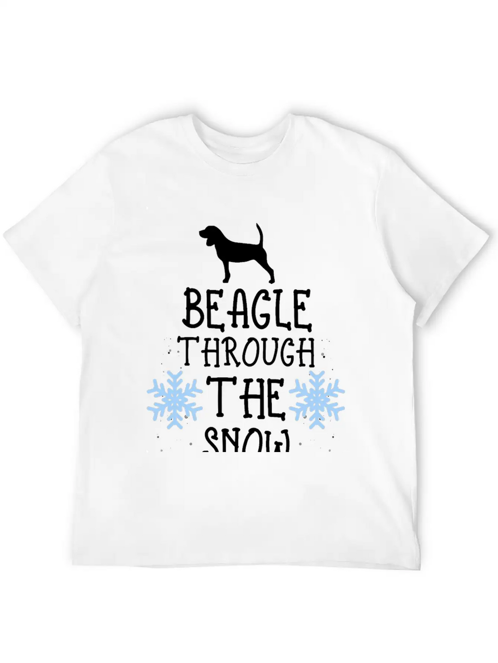 Adorable Beagle Through The Snow Essential Unisex Short Sleeve Soft Cotton T-Shirt – Casual Everyday Wear