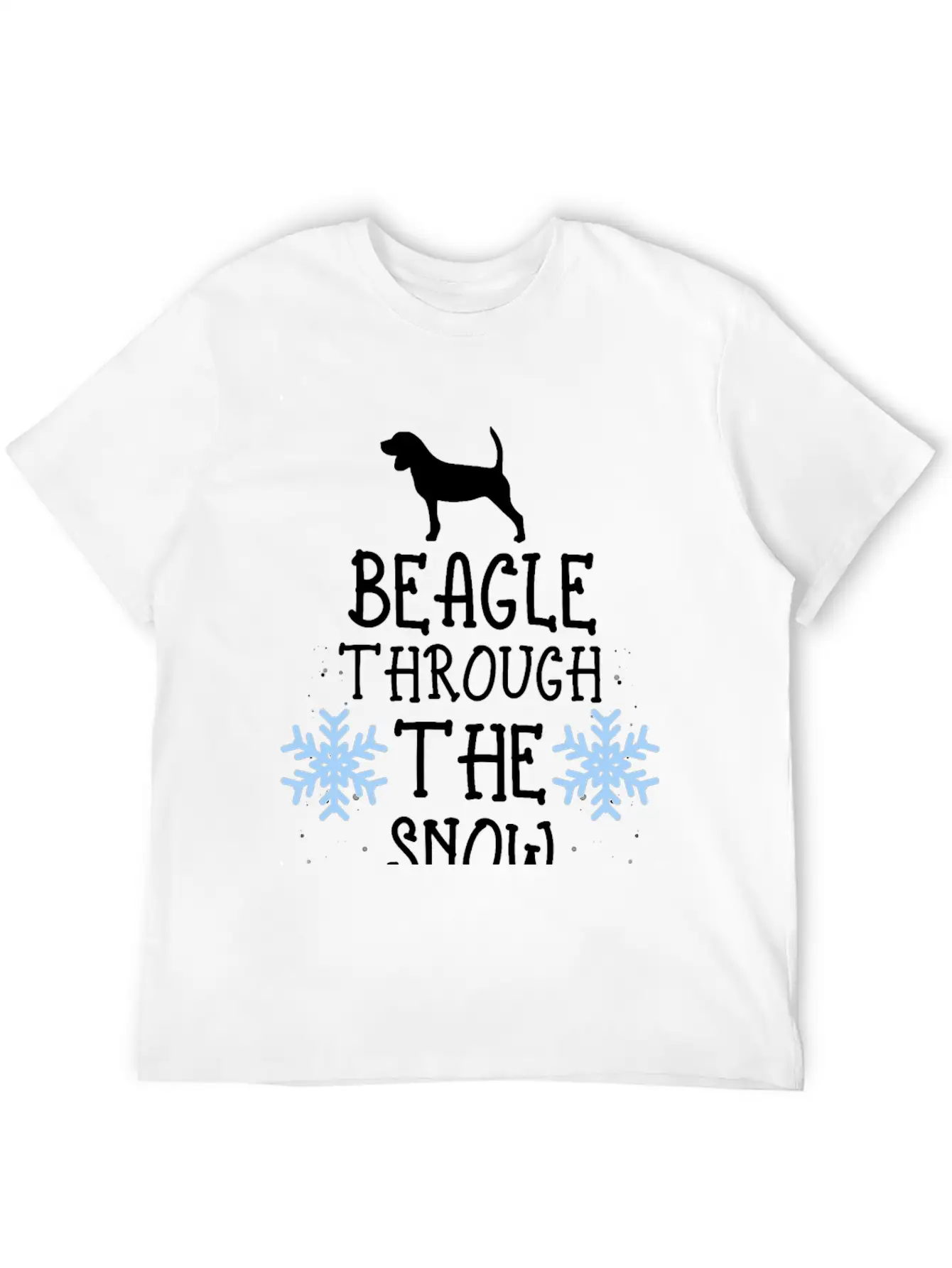 Adorable Beagle Through The Snow Essential Unisex Short Sleeve Soft Cotton T-Shirt – Casual Everyday Wear