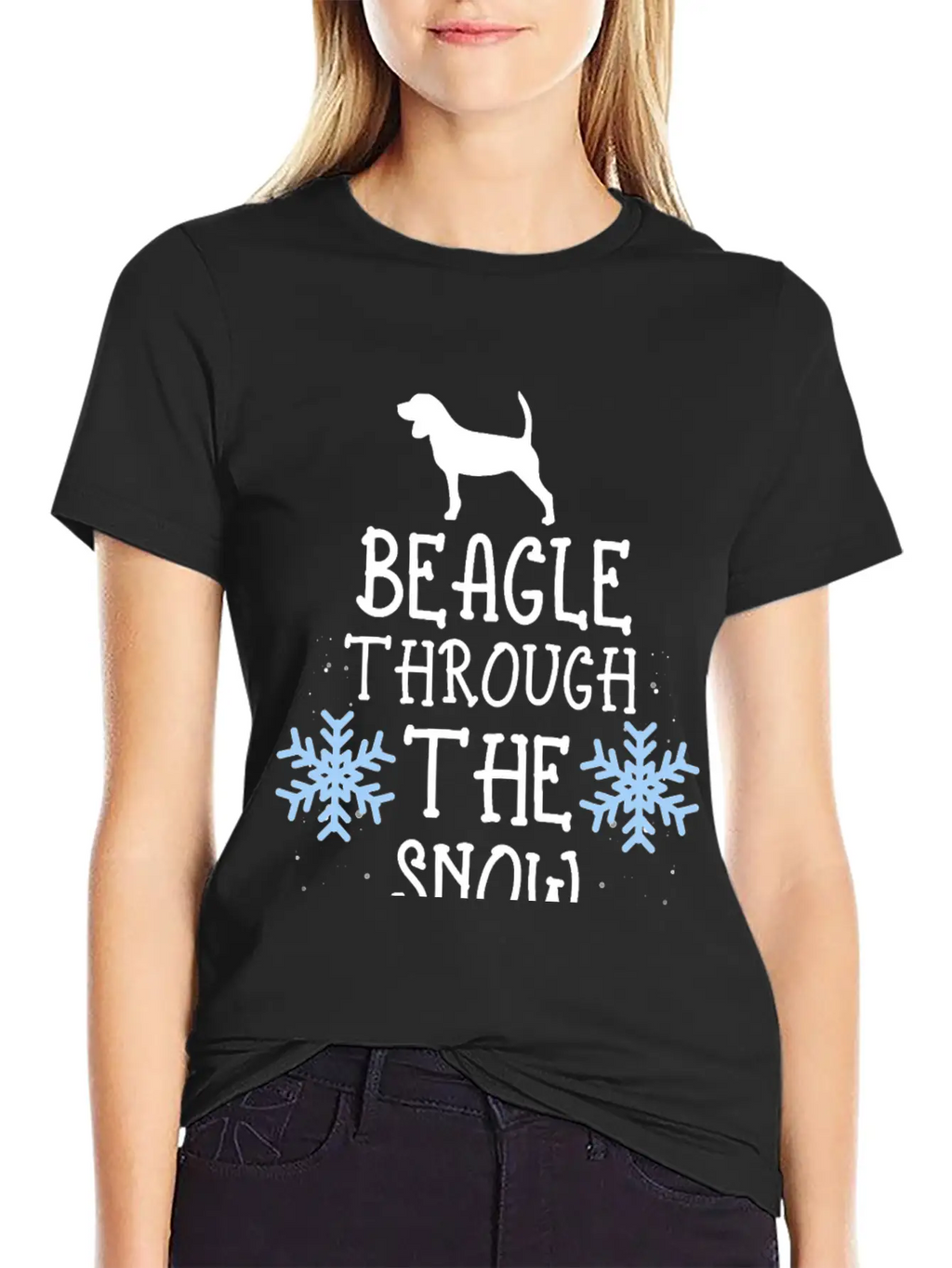 Adorable Beagle Through The Snow Essential Unisex Short Sleeve Soft Cotton T-Shirt – Casual Everyday Wear