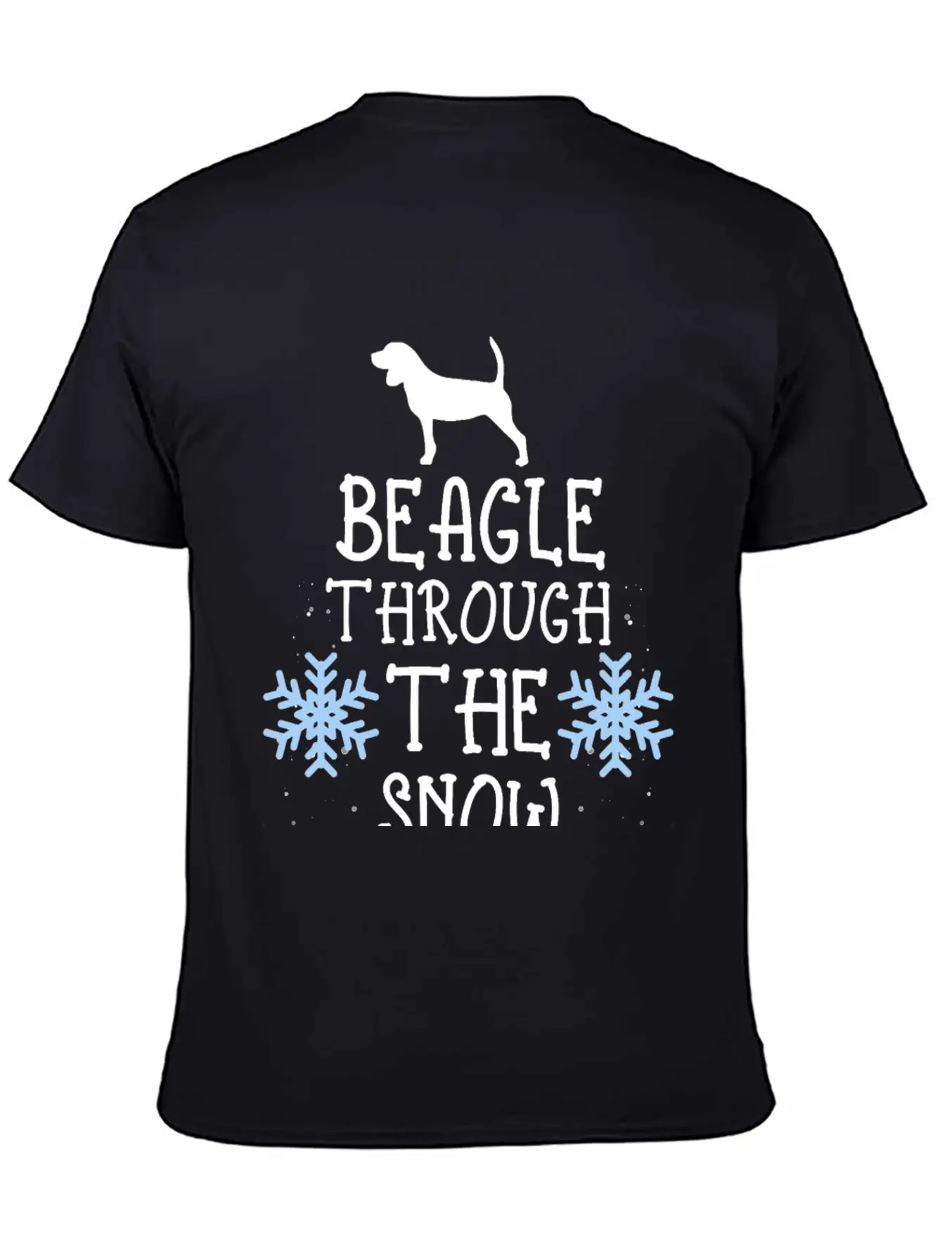 Adorable Beagle Through The Snow Essential Unisex Short Sleeve Soft Cotton T-Shirt – Casual Everyday Wear