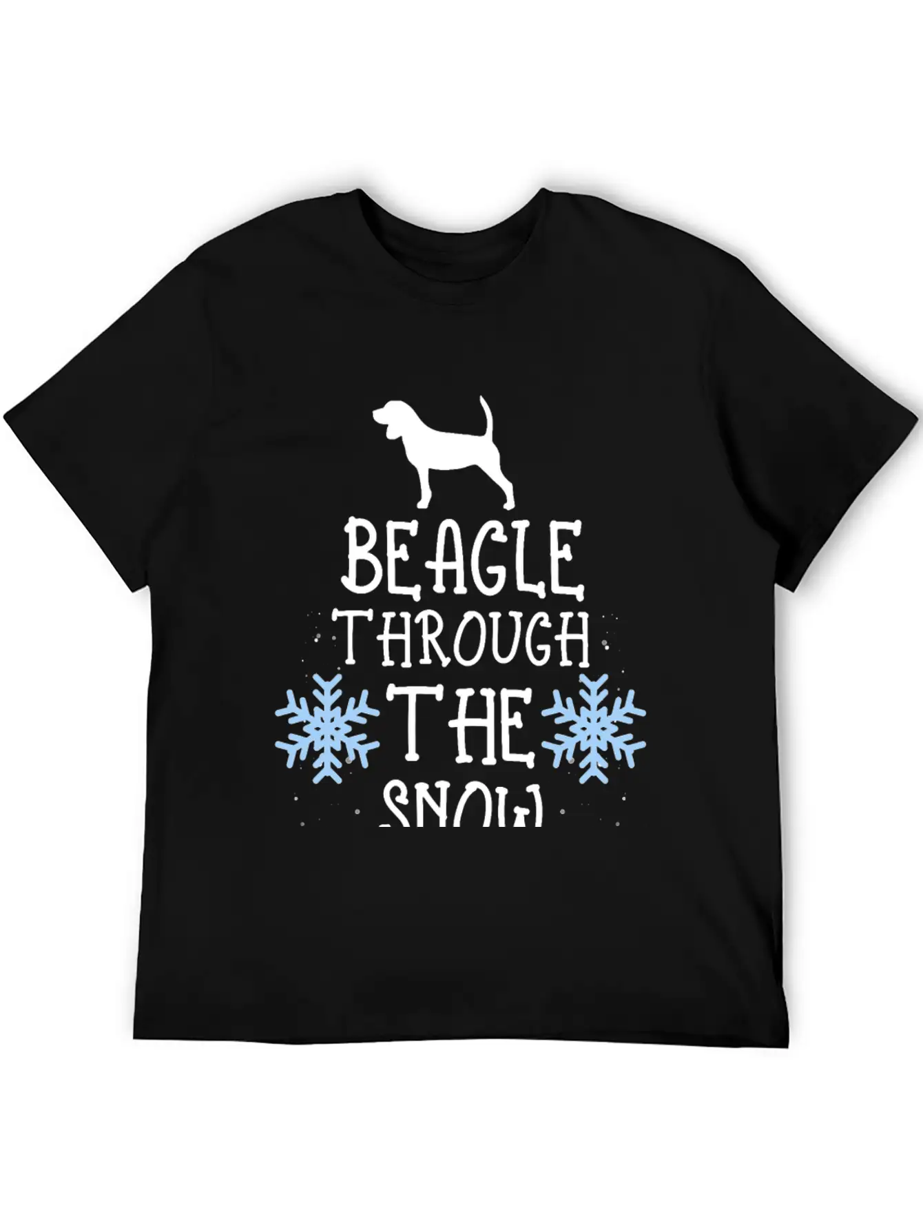Adorable Beagle Through The Snow Essential Unisex Short Sleeve Soft Cotton T-Shirt – Casual Everyday Wear