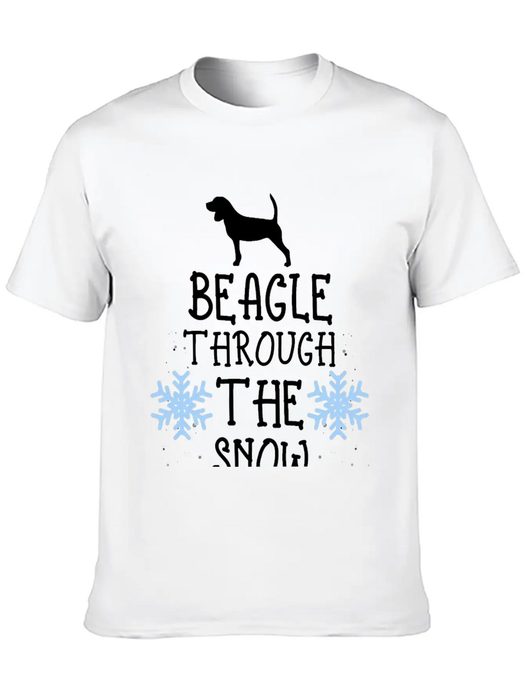 Adorable Beagle Through The Snow Essential Unisex Short Sleeve Soft Cotton T-Shirt – Casual Everyday Wear