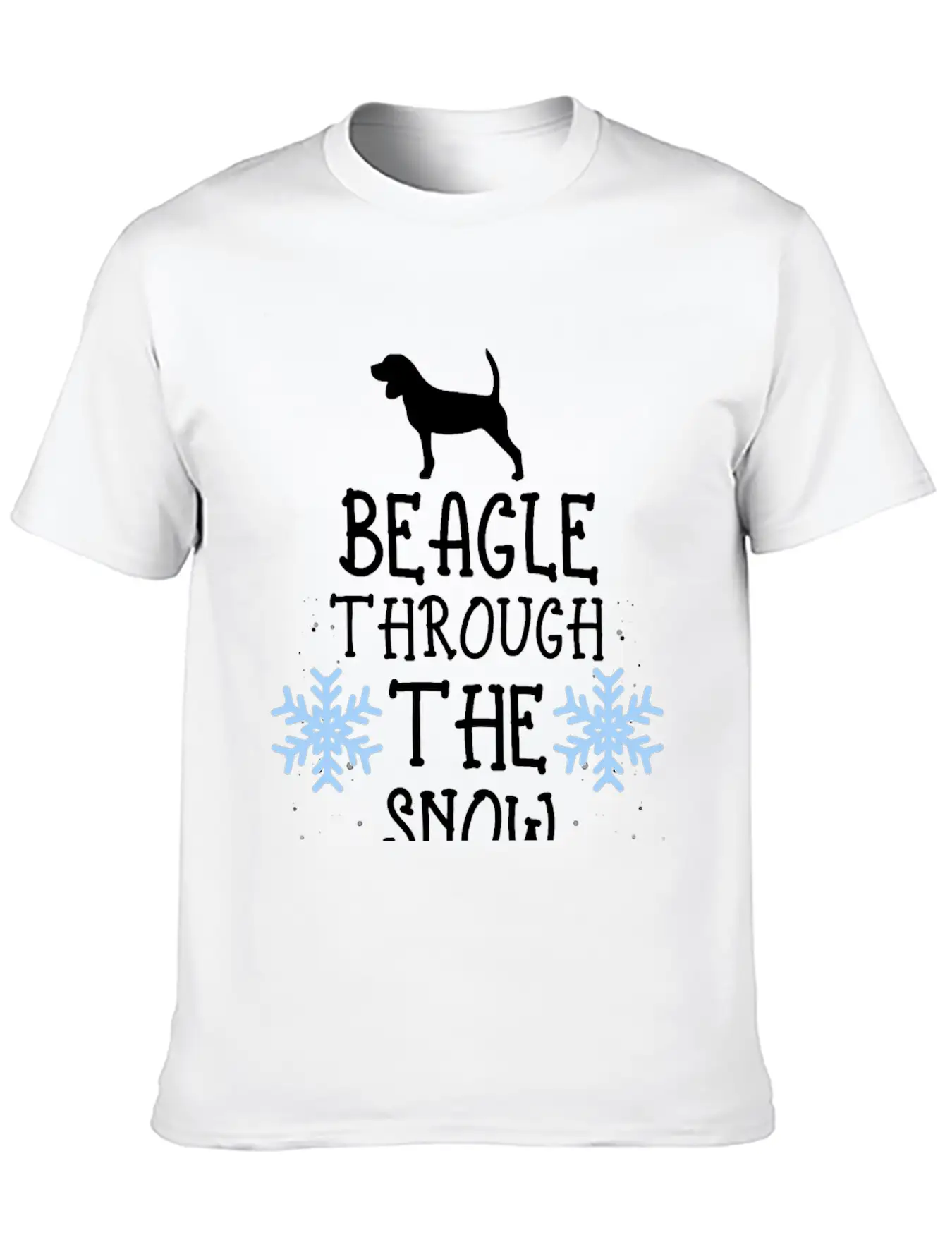 Adorable Beagle Through The Snow Essential Unisex Short Sleeve Soft Cotton T-Shirt – Casual Everyday Wear