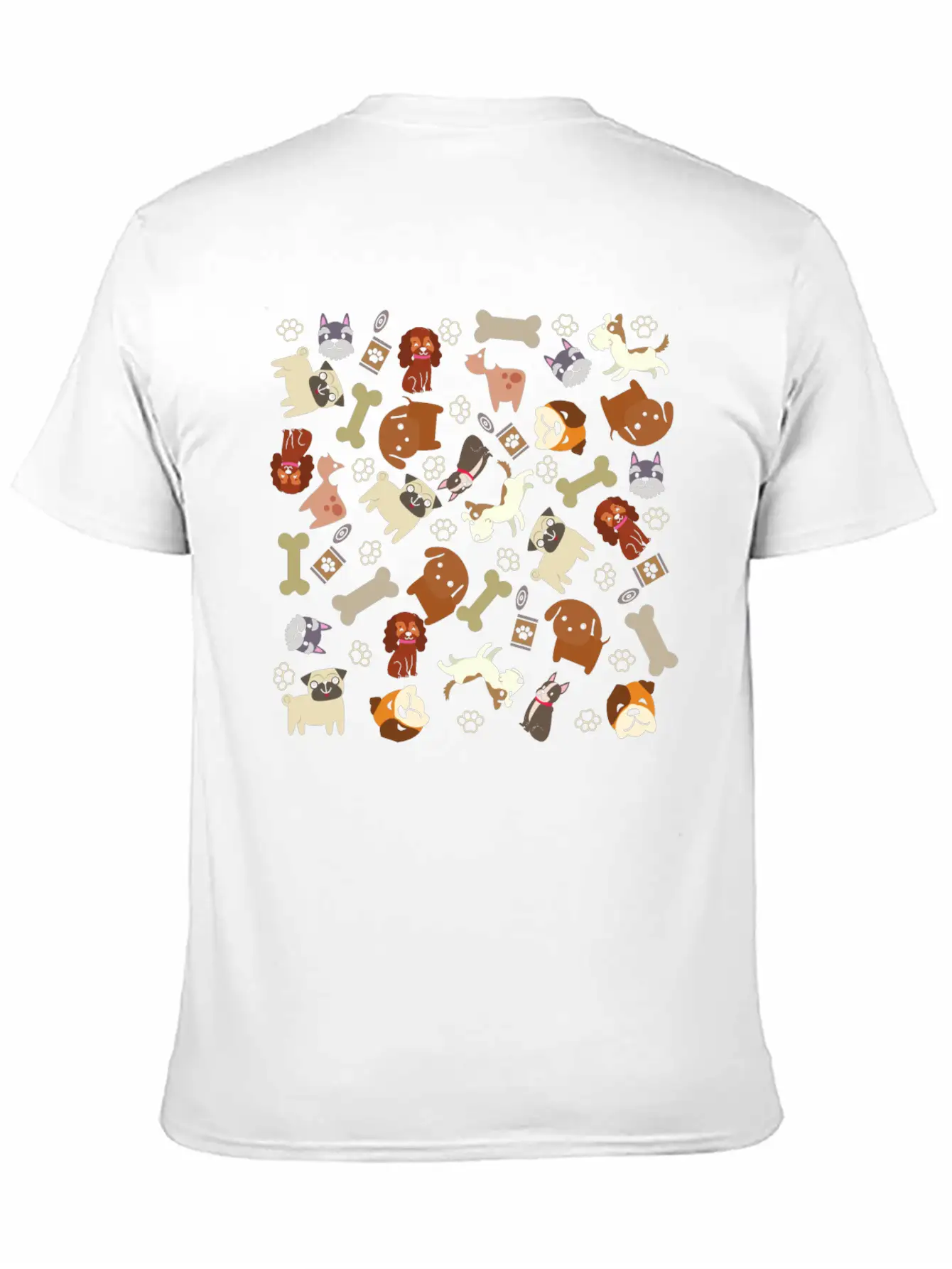 Adorable Dog Collage Unisex Short Sleeve Soft Cotton T-Shirt – Casual Everyday Wear