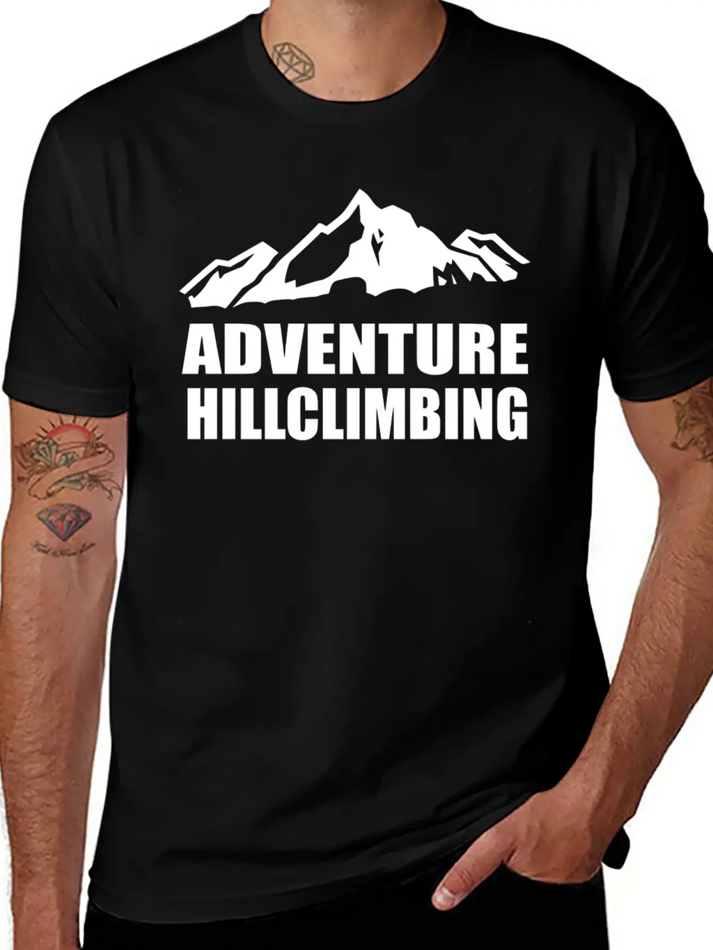 Adventure Hillclimbing Mountain / Mountain White Unisex Casual T-Shirt – Clean Design For Daily Comfort