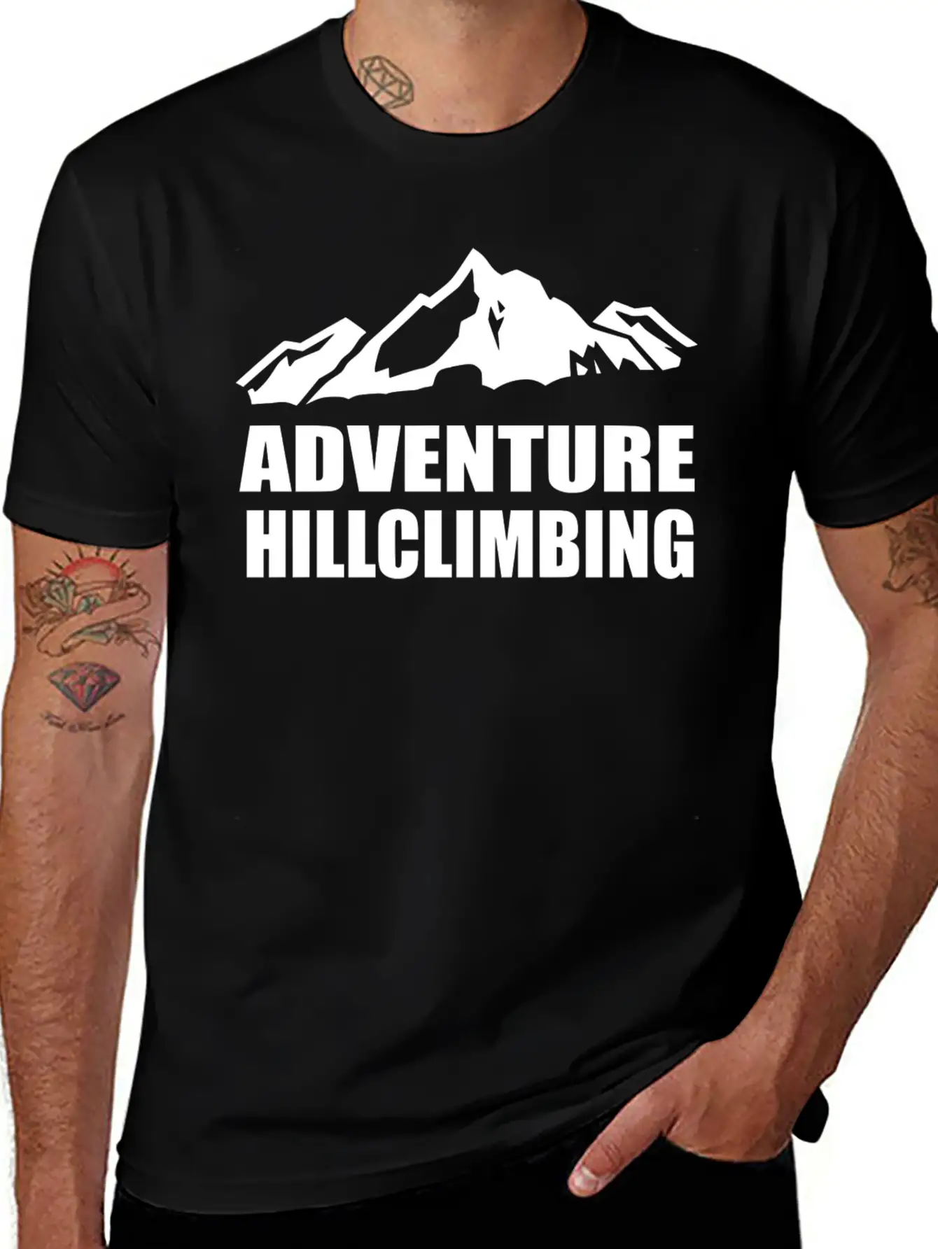 Adventure Hillclimbing Mountain / Mountain White Unisex Casual T-Shirt – Clean Design For Daily Comfort
