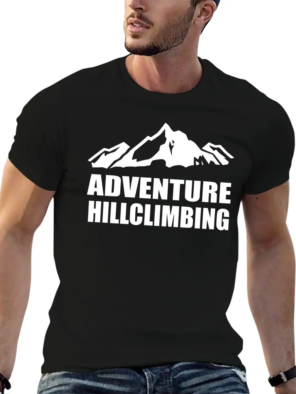 Adventure Hillclimbing Mountain / Mountain White Unisex Casual T-Shirt – Clean Design For Daily Comfort