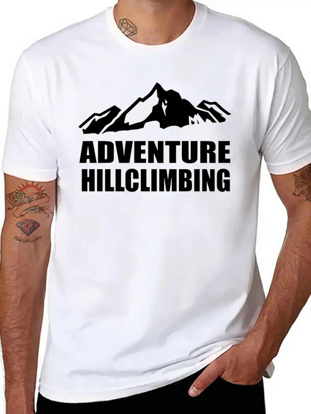 Adventure Hillclimbing Mountain / Mountain White Unisex Casual T-Shirt – Clean Design For Daily Comfort