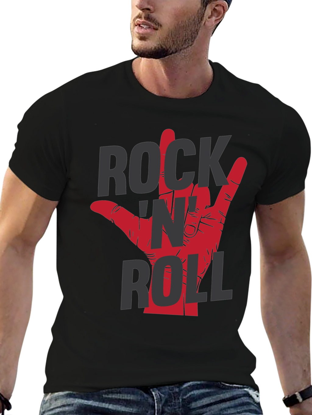 Rock N Roll Hand Graphic T-Shirt