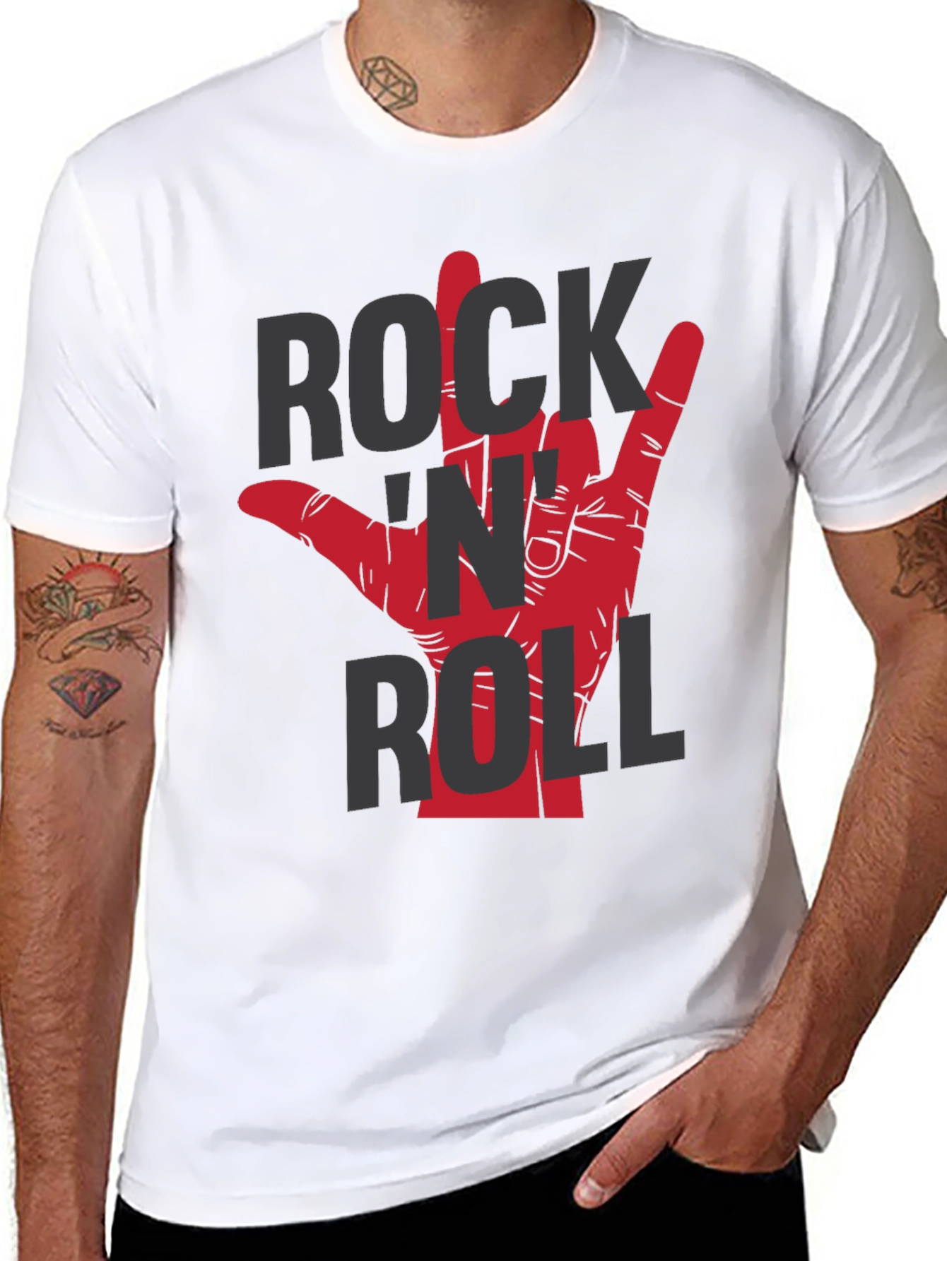 Rock N Roll Hand Graphic T-Shirt