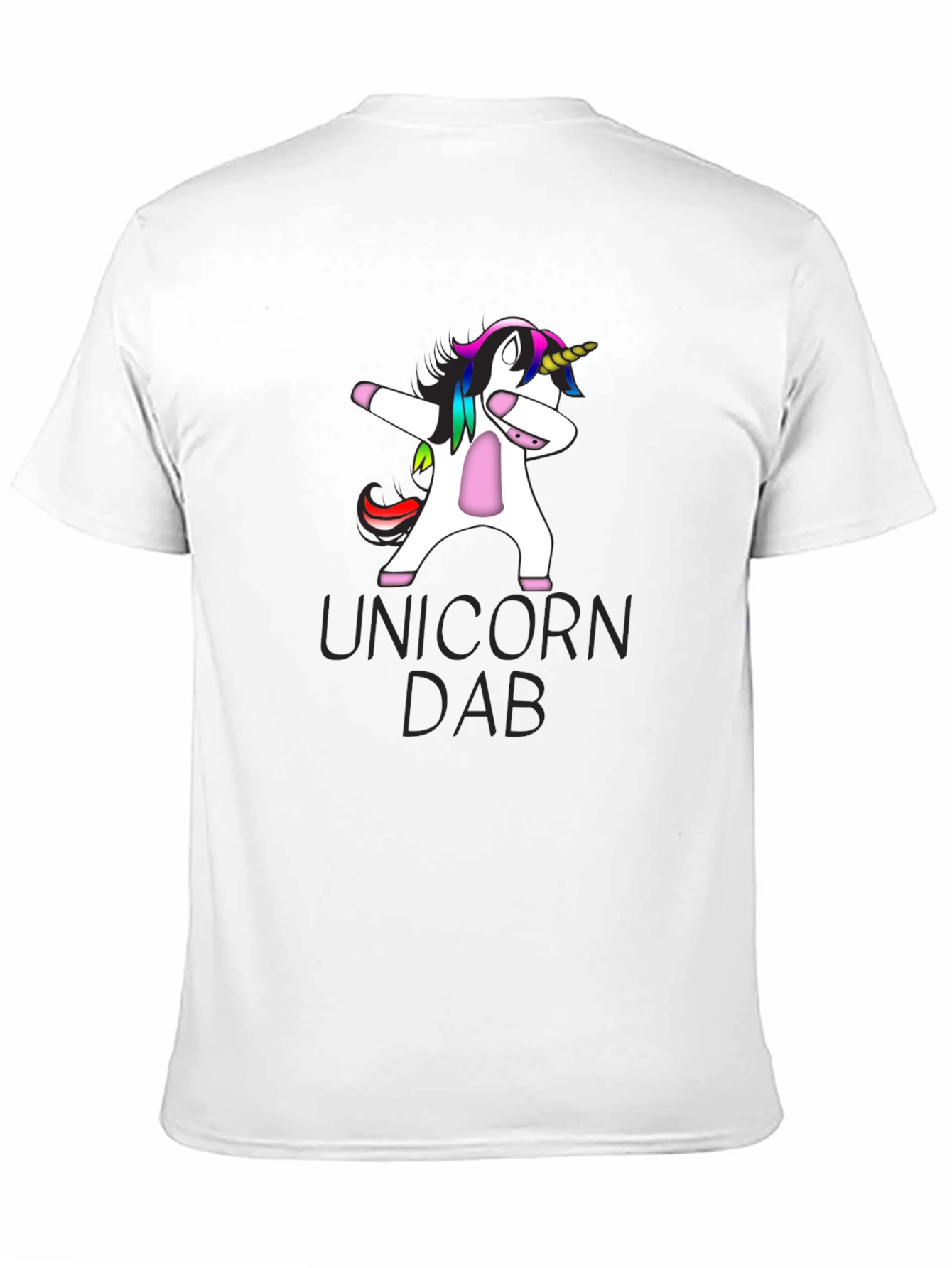 Unicorn Dab Graphic T-Shirt - Black Cotton Tee