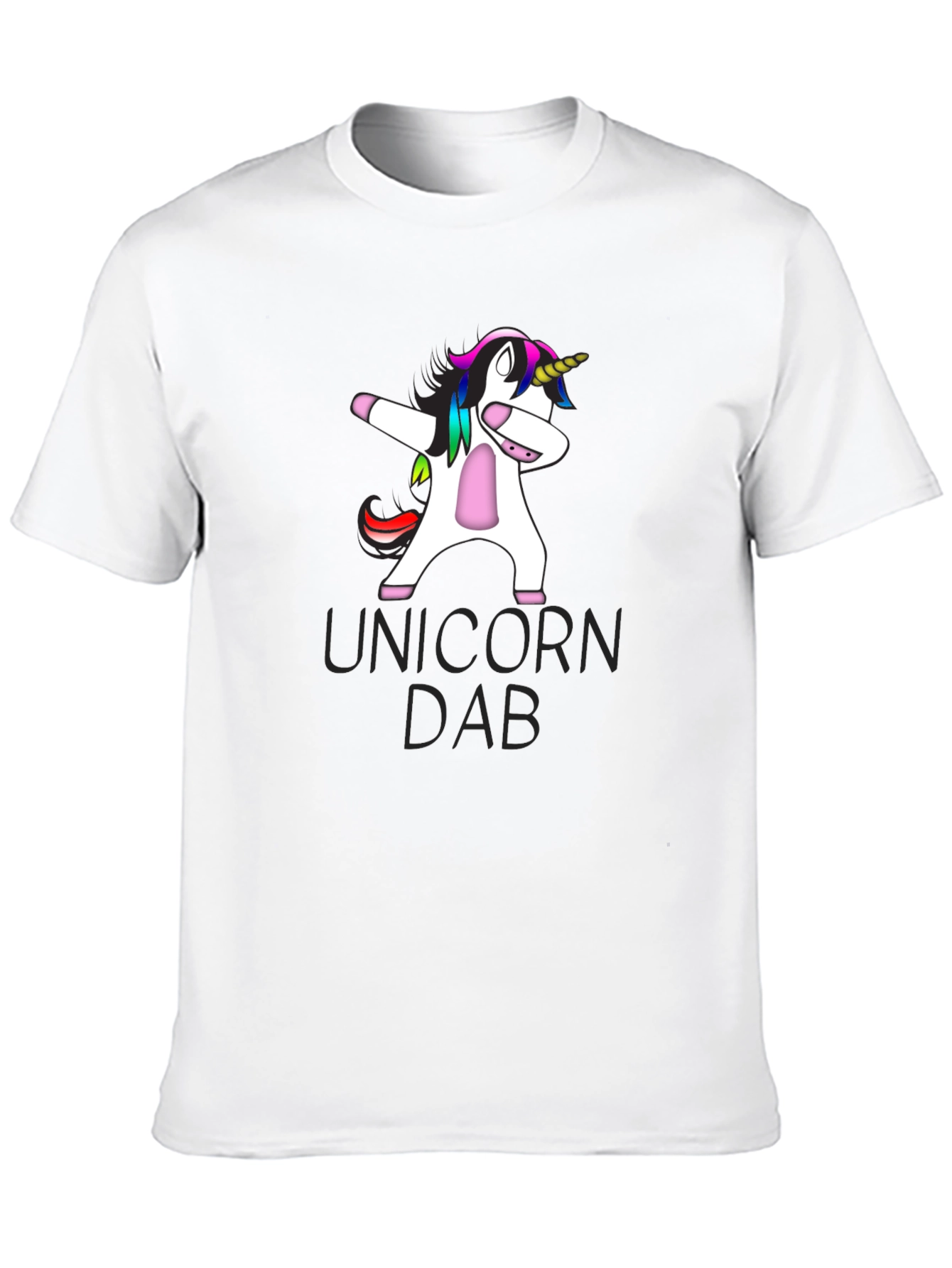 Unicorn Dab Graphic T-Shirt - Black Cotton Tee