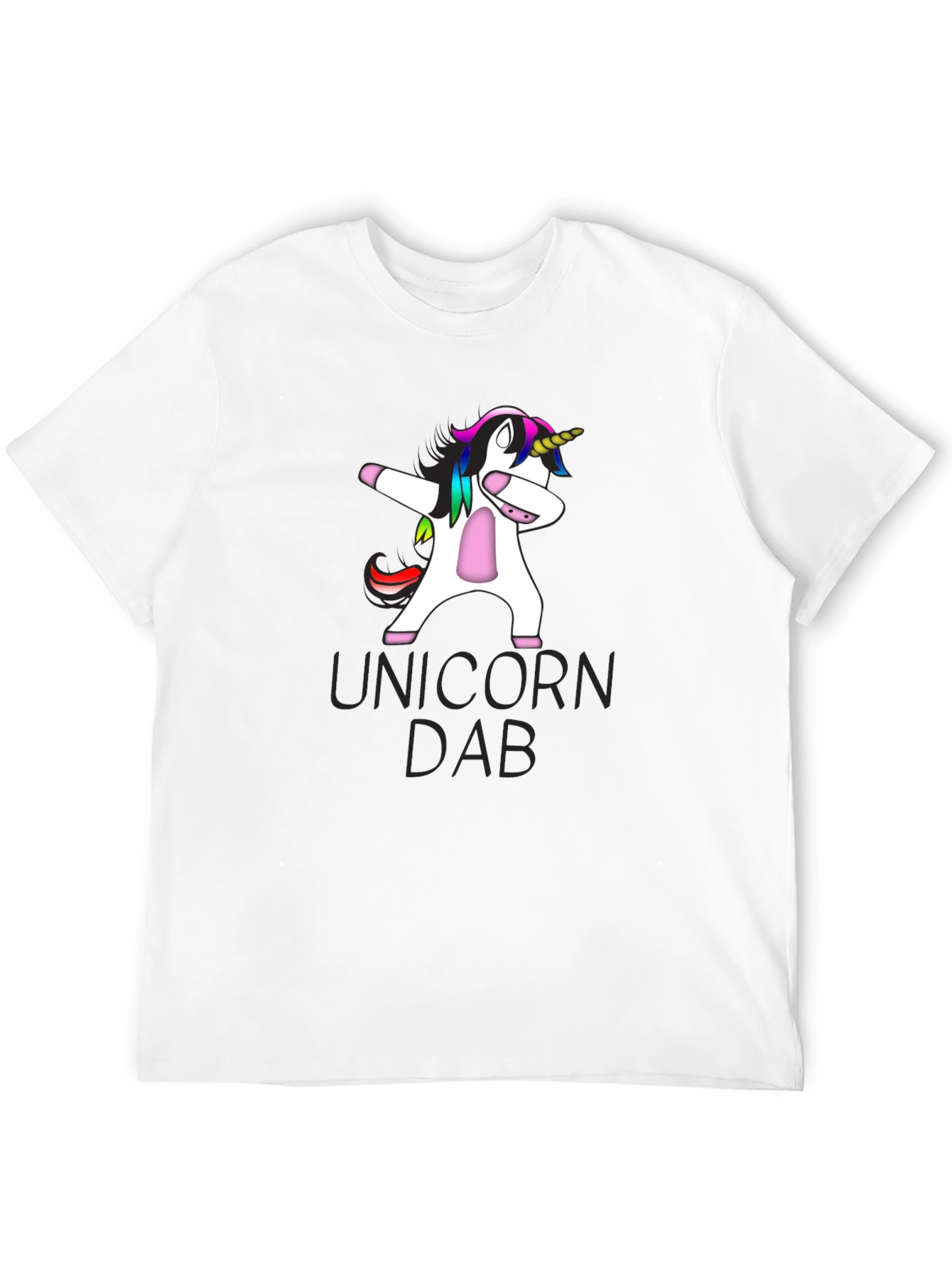Unicorn Dab Graphic T-Shirt - Black Cotton Tee